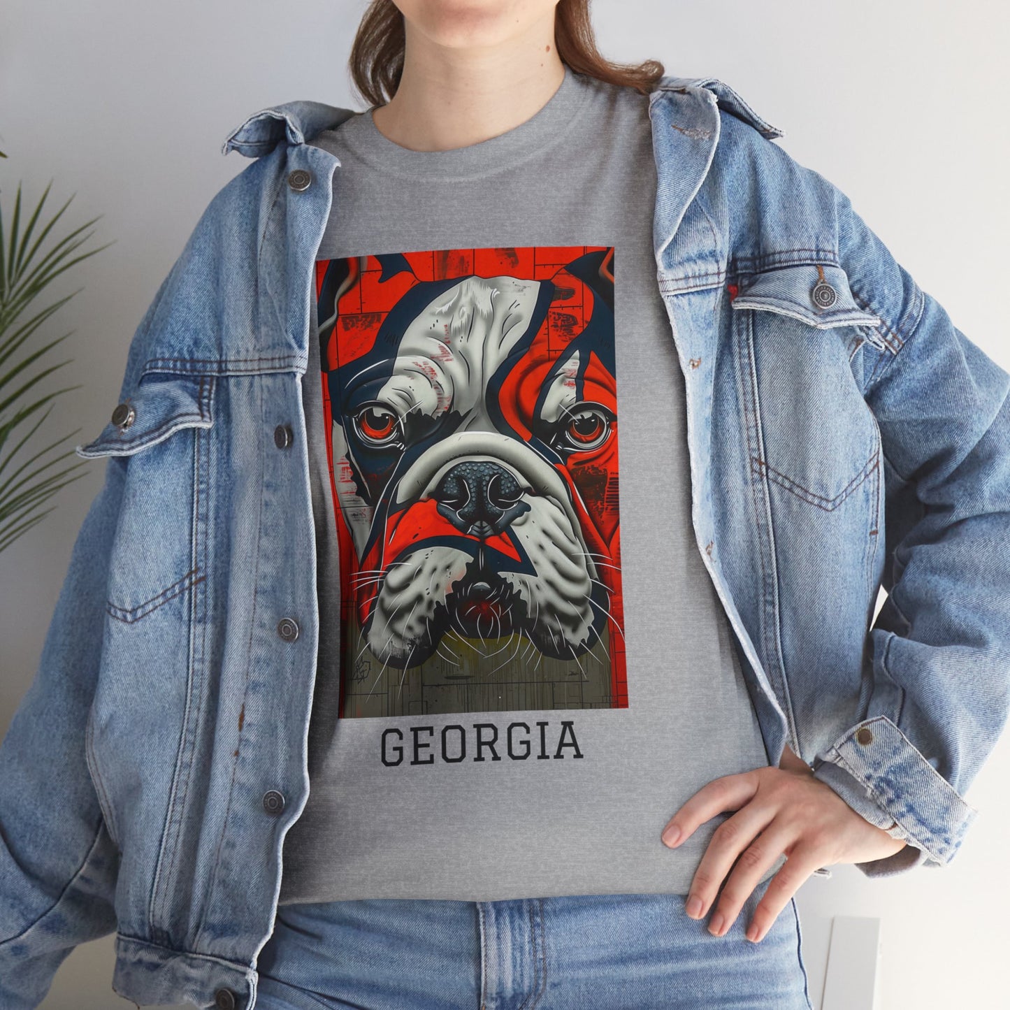 Georgia 01F - Unisex Heavy Cotton Tee - Image on the Front