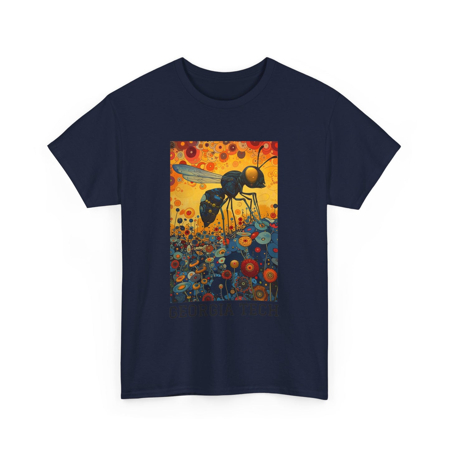Georgia Tech 02F - Unisex Heavy Cotton Tee - Image on the Front