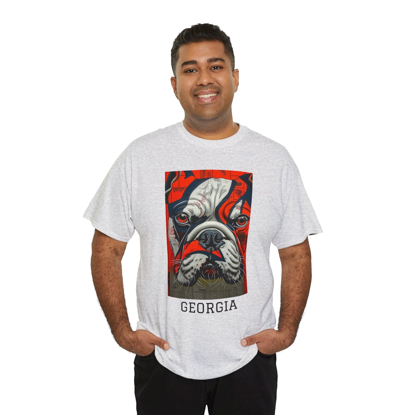 Georgia 01F - Unisex Heavy Cotton Tee - Image on the Front