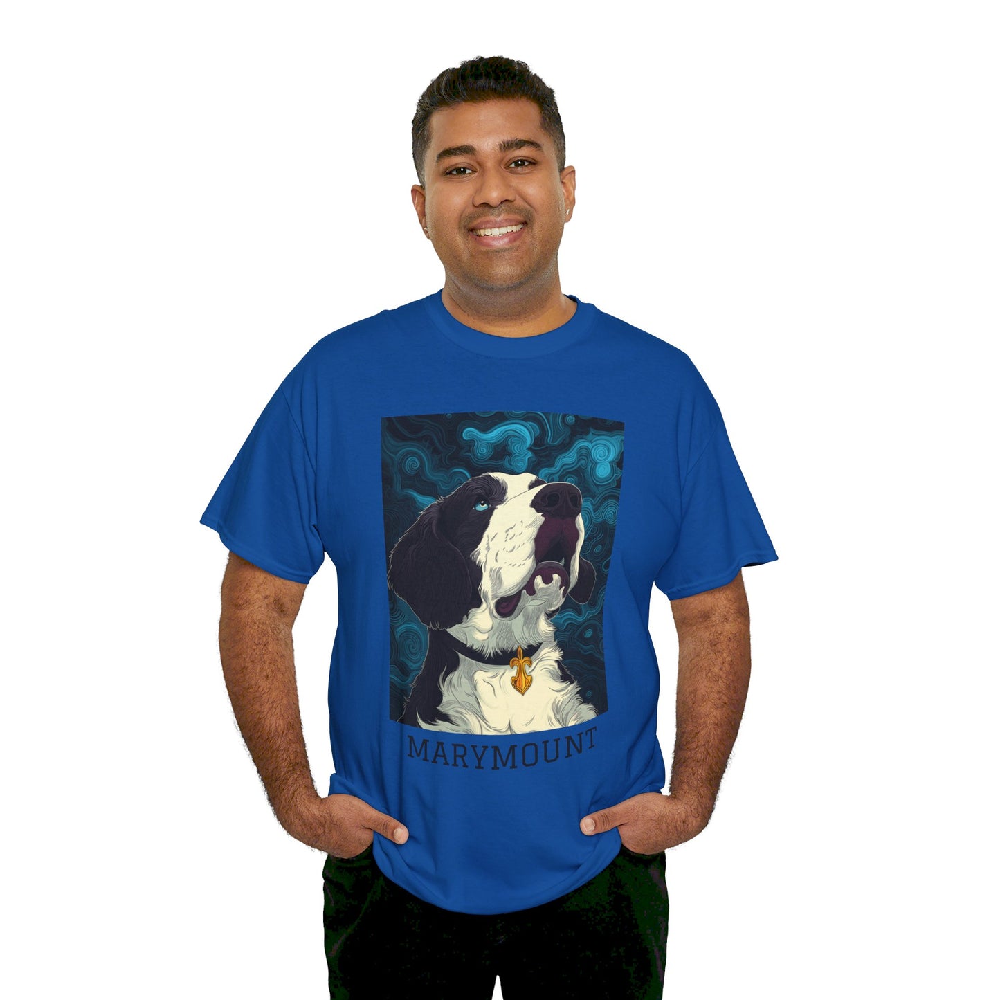 Marymount 01F - Unisex Heavy Cotton Tee - Image on the Front