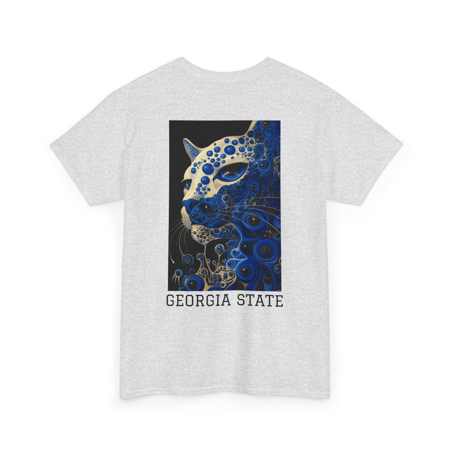 Georgia State 01B - Unisex Heavy Cotton Tee - Image on the Back