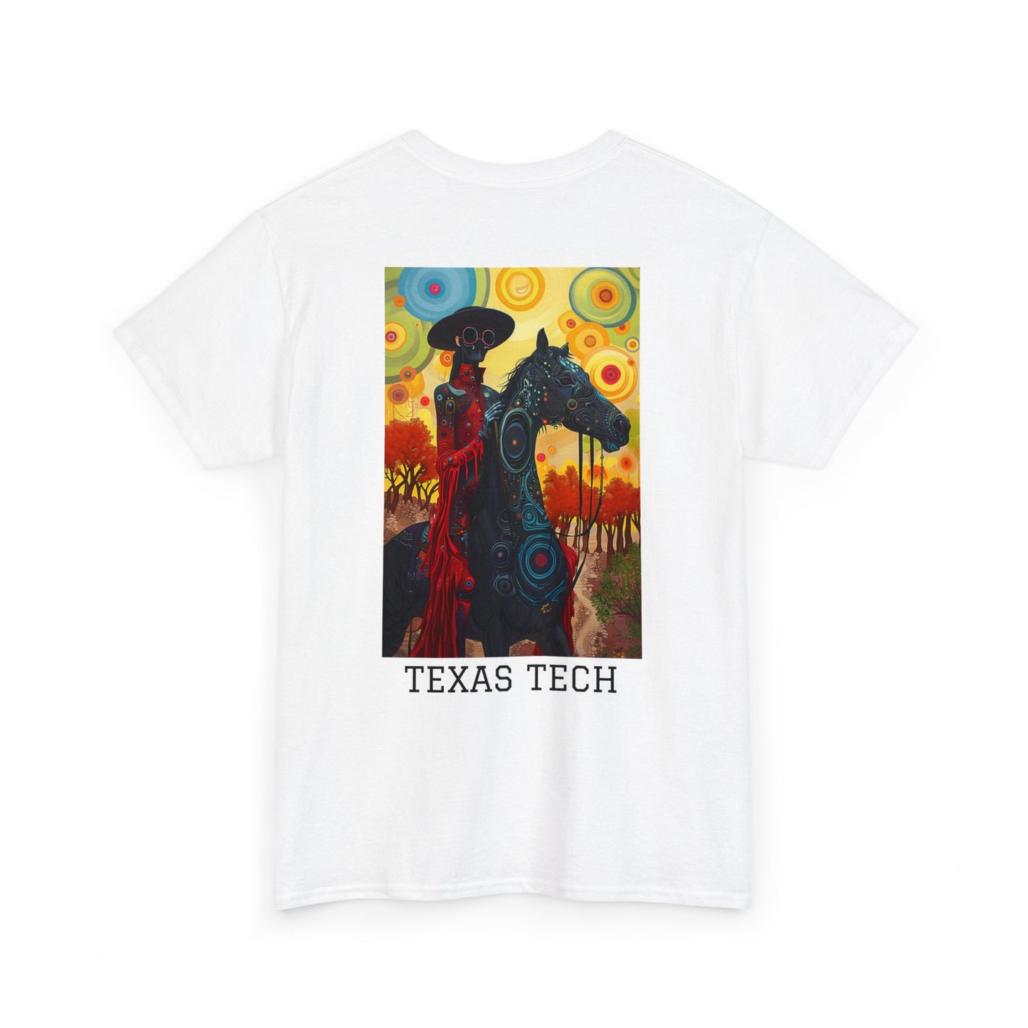 Texas Tech 02B - Unisex Heavy Cotton Tee - Image on the Back