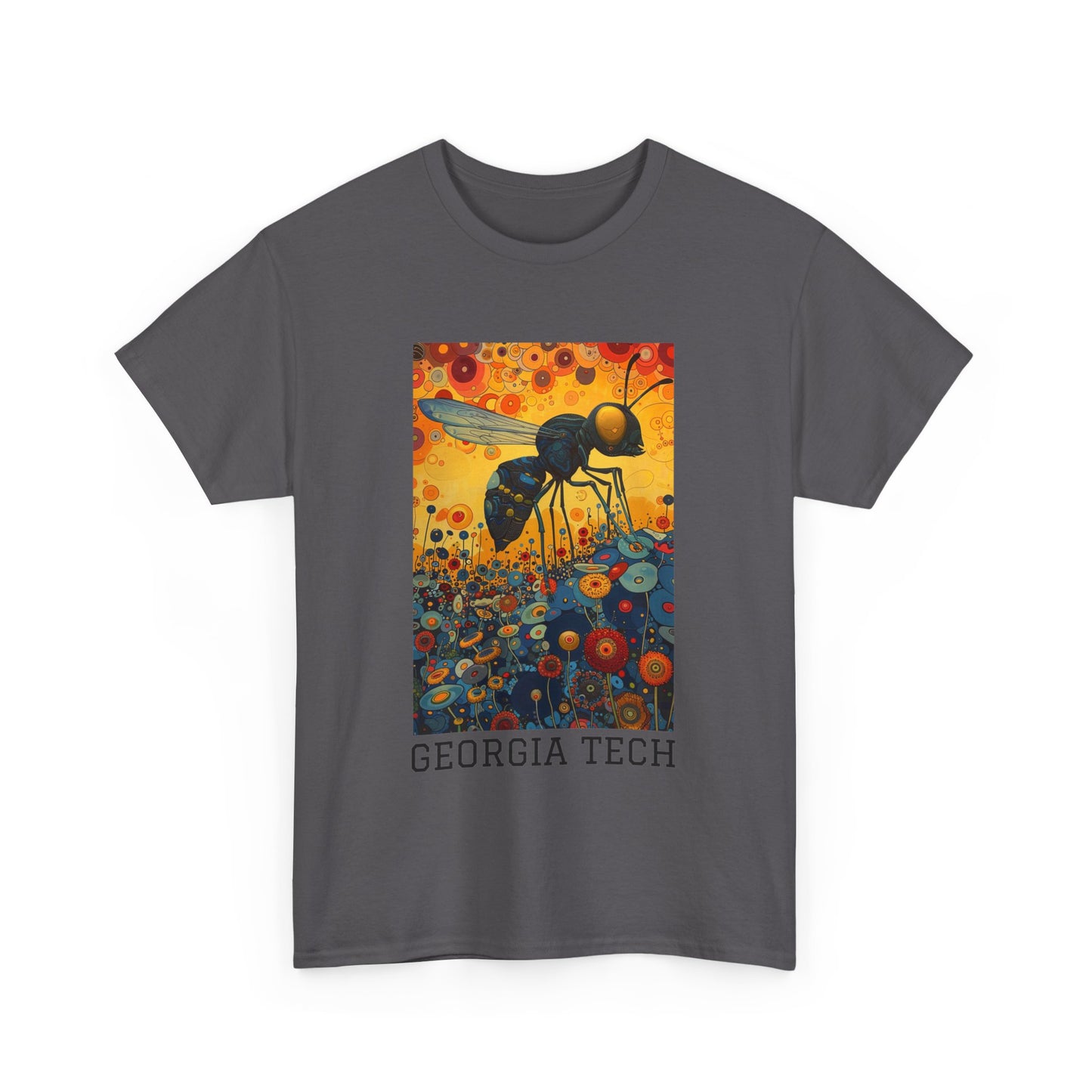Georgia Tech 01F - Unisex Heavy Cotton Tee - Image on the Front
