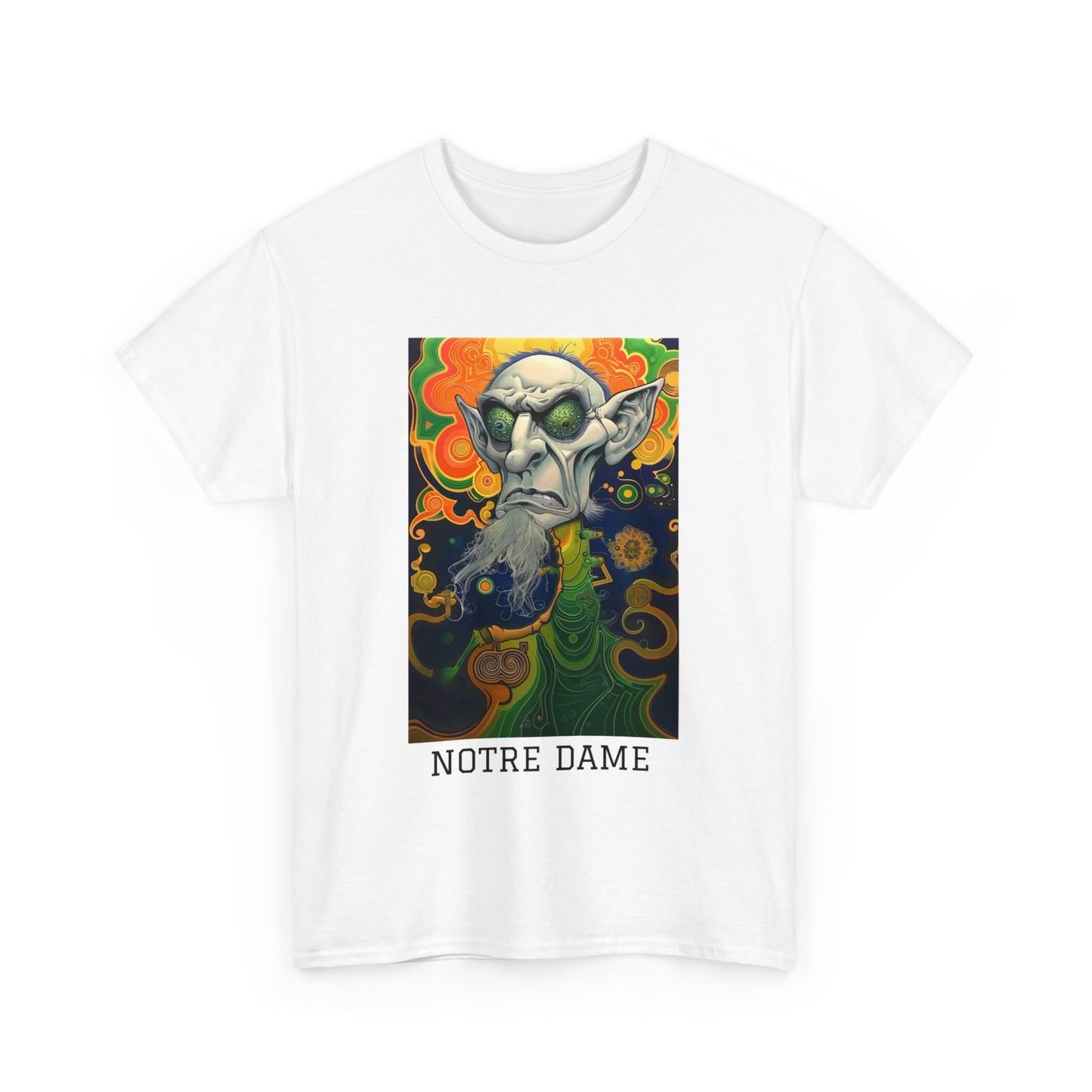 Notre Dame 03F - Unisex Heavy Cotton Tee - Image on the Front