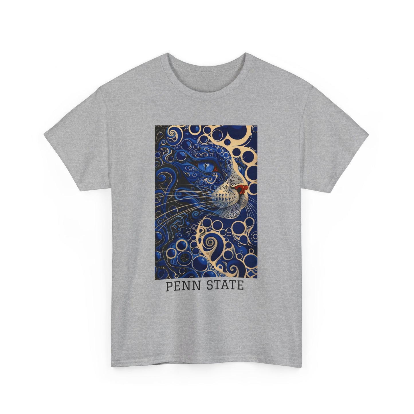 Penn State 01F - Unisex Heavy Cotton Tee - Image on the Front