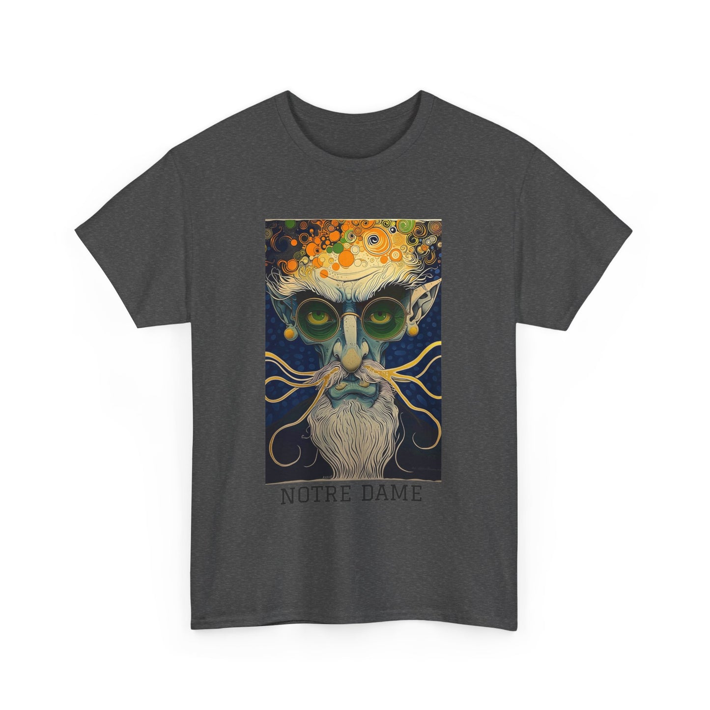 Notre Dame 02F - Unisex Heavy Cotton Tee - Image on the Front