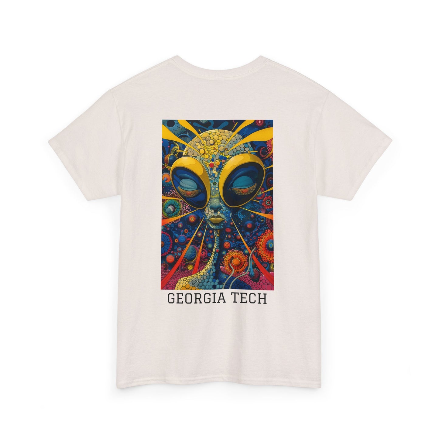 Georgia Tech 04B - Unisex Heavy Cotton Tee - Image on the Back