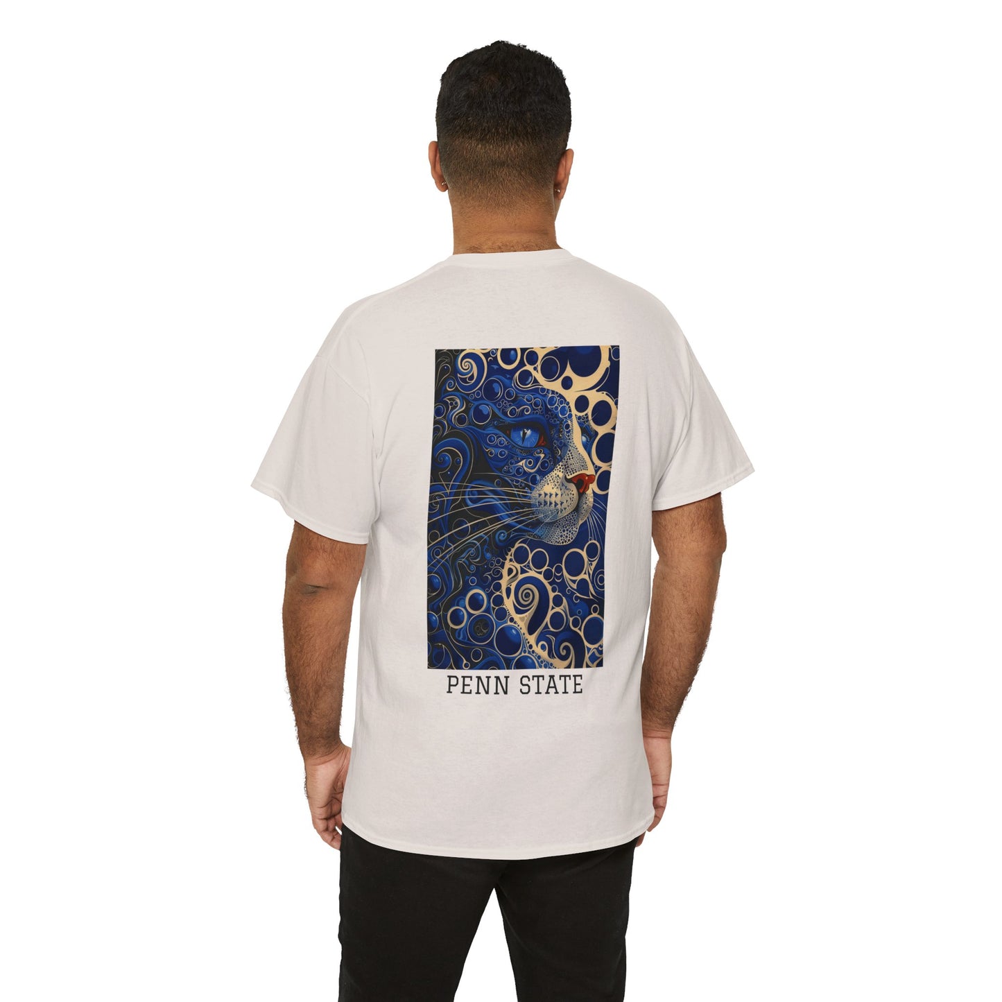 Penn State 01B - Unisex Heavy Cotton Tee - Image on the Back