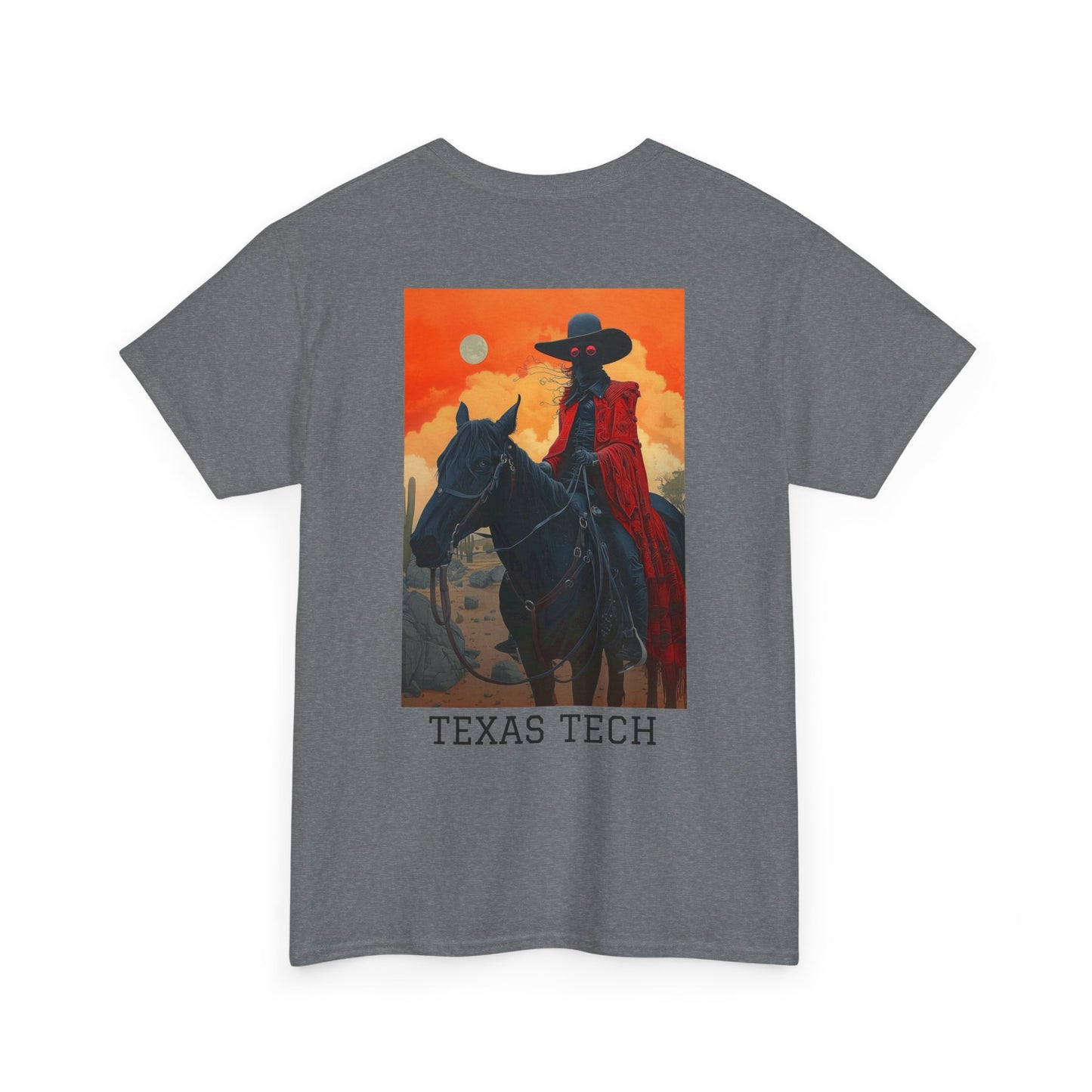 Texas Tech 01B - Unisex Heavy Cotton Tee - Image on the Back