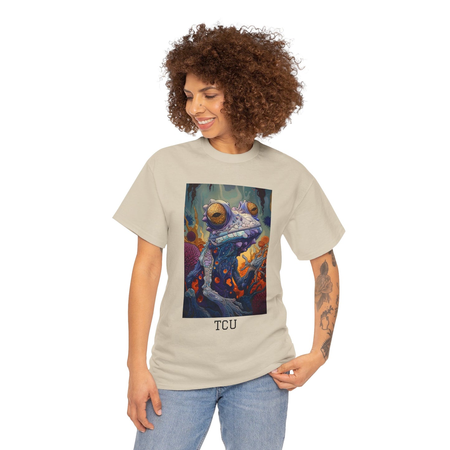 TCU 01F - Unisex Heavy Cotton Tee - Image on the Front