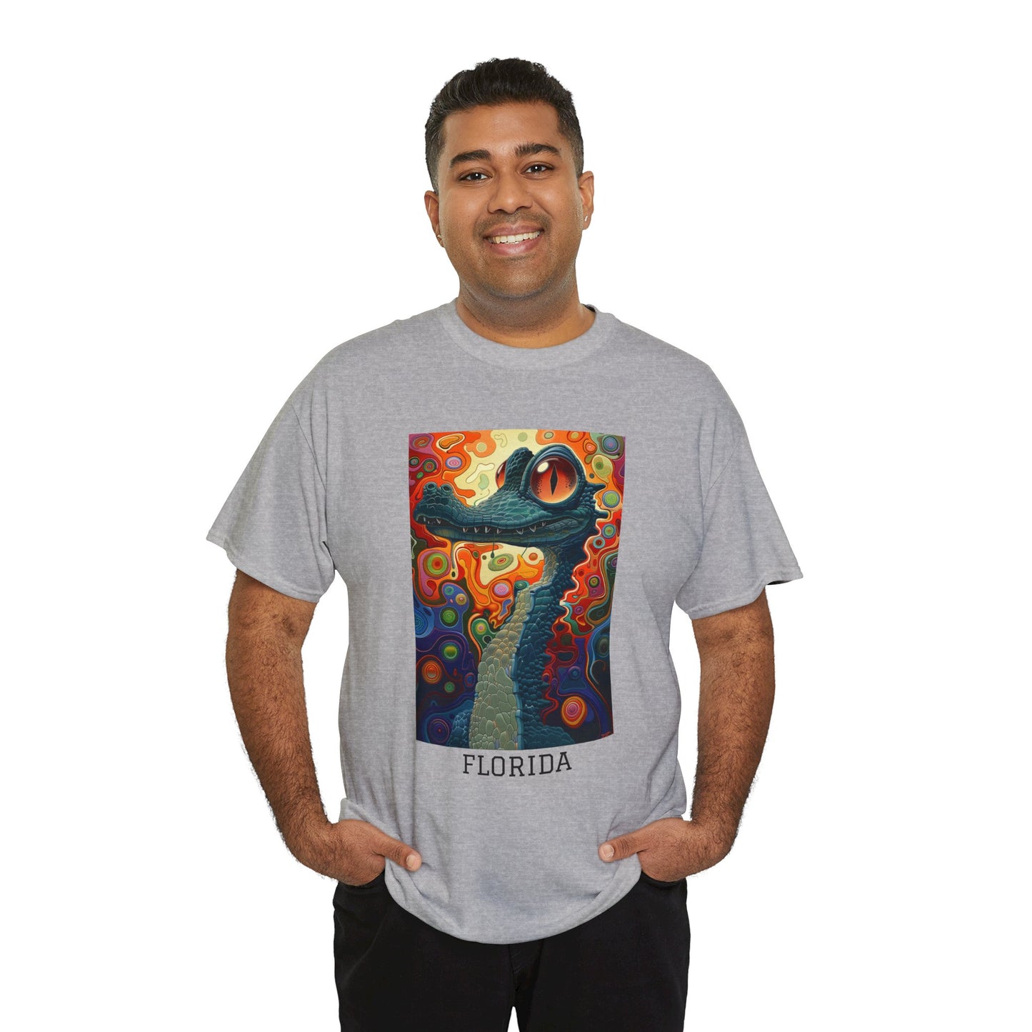 Florida 01F - Unisex Heavy Cotton Tee - Image on the Front