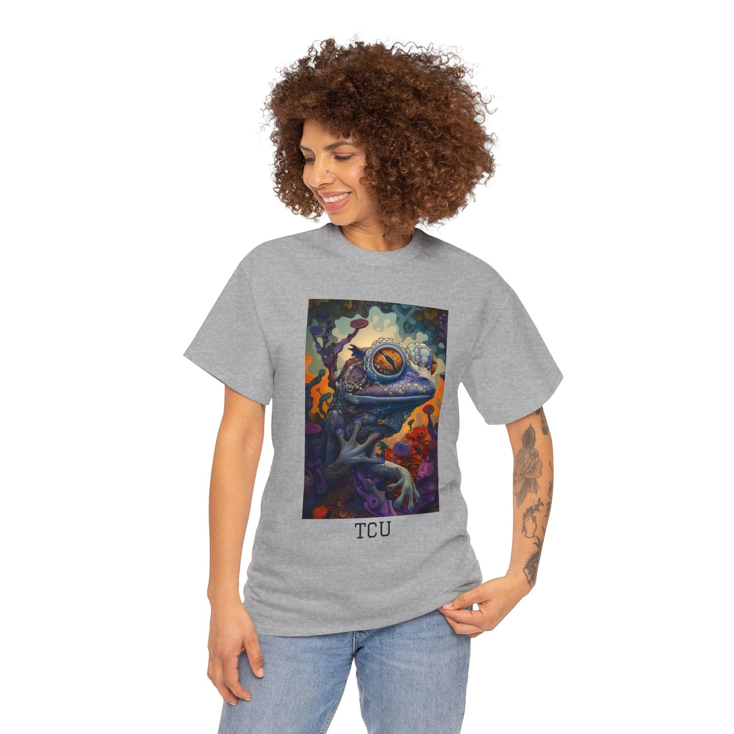 TCU 02F - Unisex Heavy Cotton Tee - Image on the Front