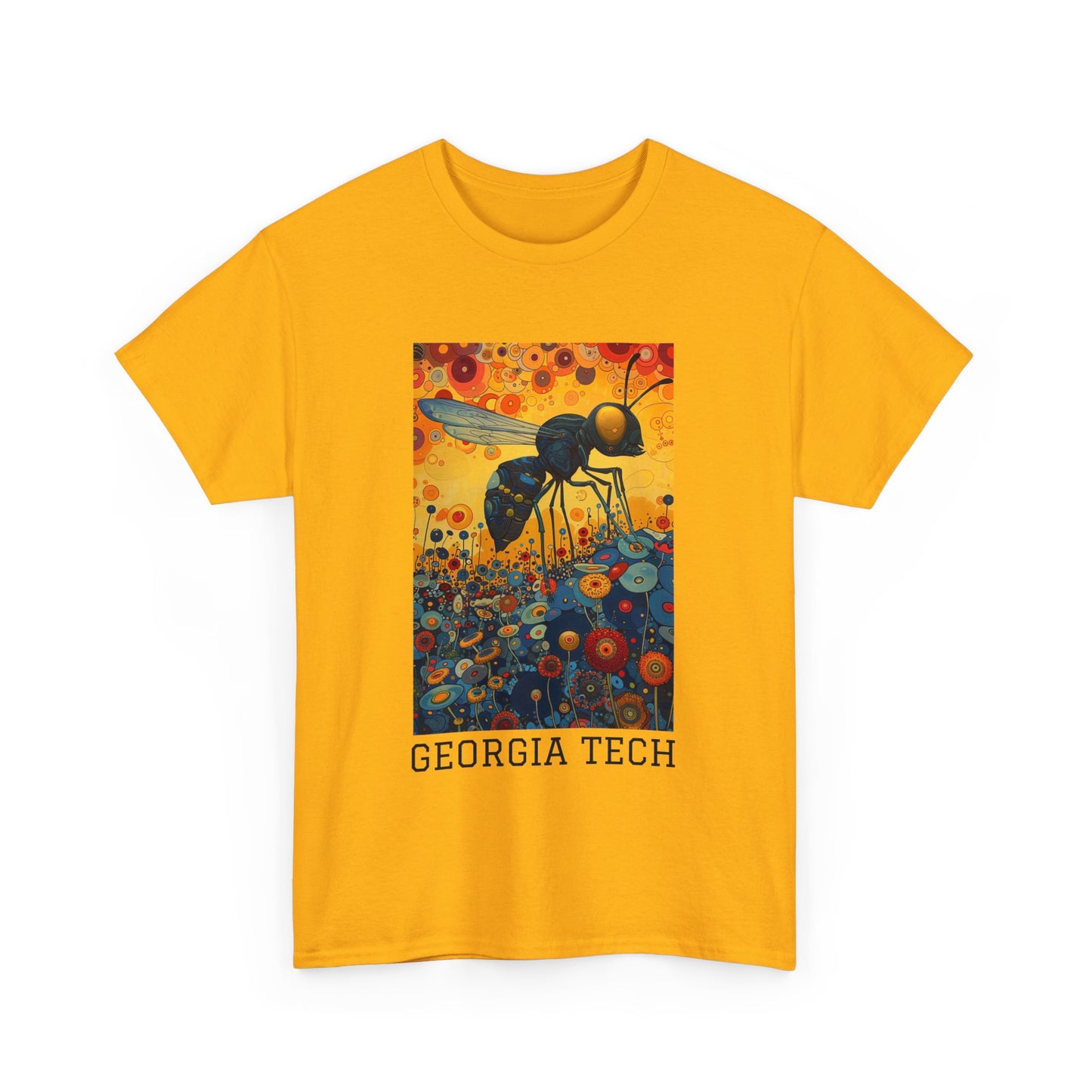 Georgia Tech 02F - Unisex Heavy Cotton Tee - Image on the Front