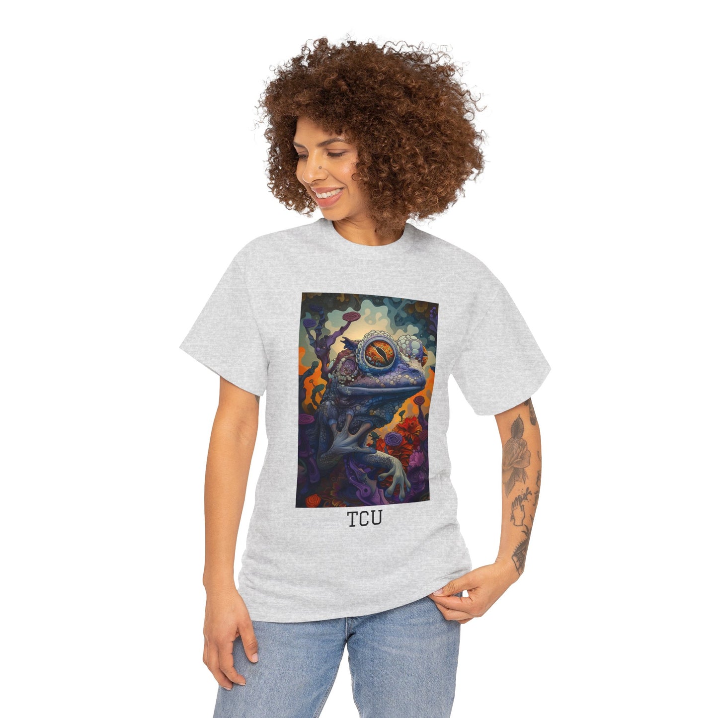 TCU 02F - Unisex Heavy Cotton Tee - Image on the Front