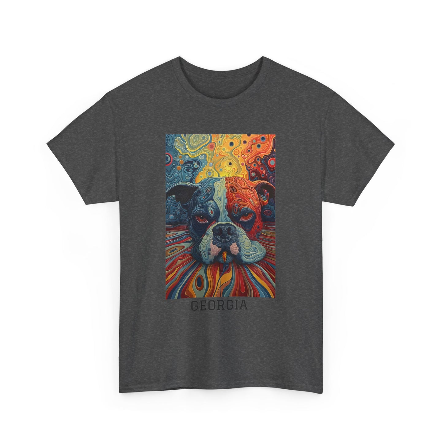 Georgia 03F - Unisex Heavy Cotton Tee - Image on the Front