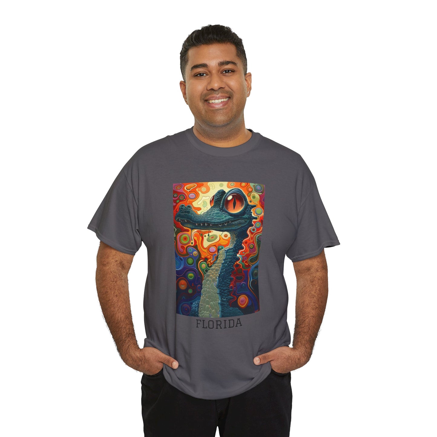 Florida 01F - Unisex Heavy Cotton Tee - Image on the Front