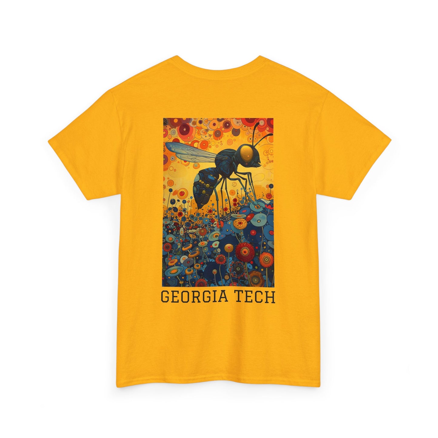 Georgia Tech 01B - Unisex Heavy Cotton Tee - Image on the Back