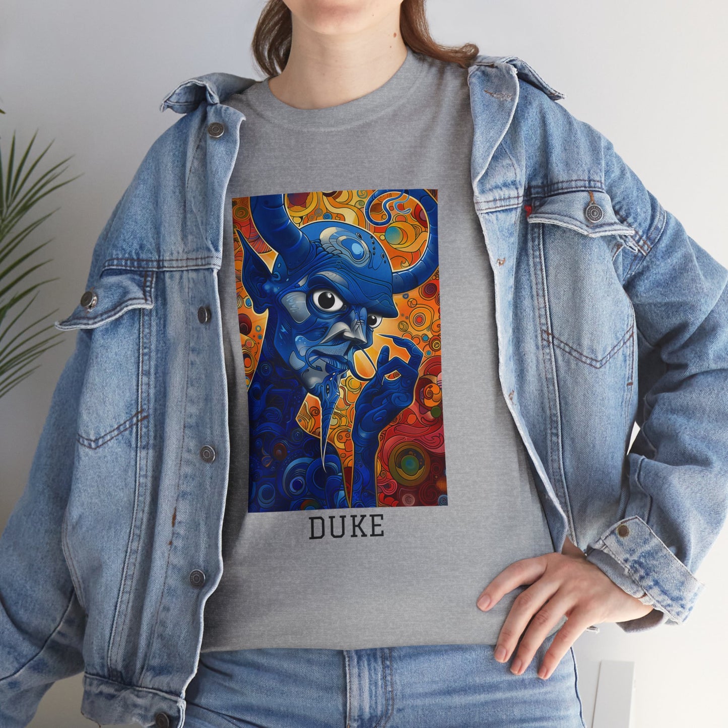 Duke 01F - Unisex Heavy Cotton Tee - Image on the Front