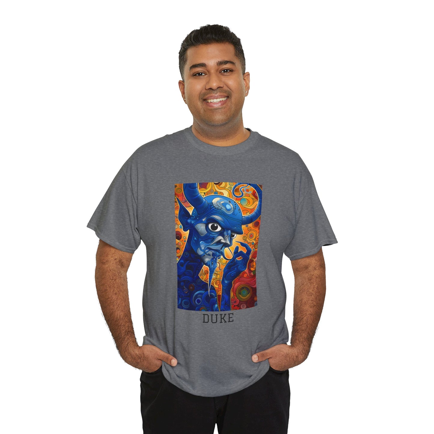Duke 01F - Unisex Heavy Cotton Tee - Image on the Front