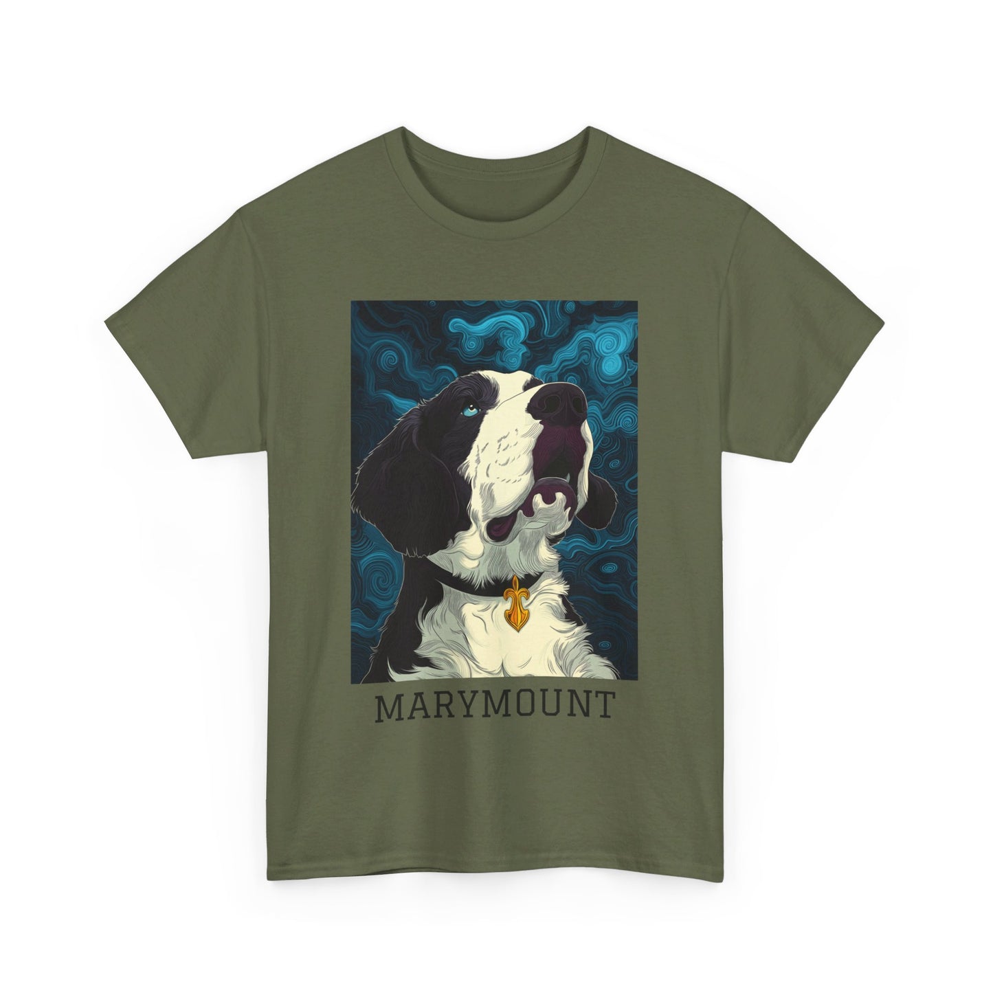Marymount 01F - Unisex Heavy Cotton Tee - Image on the Front