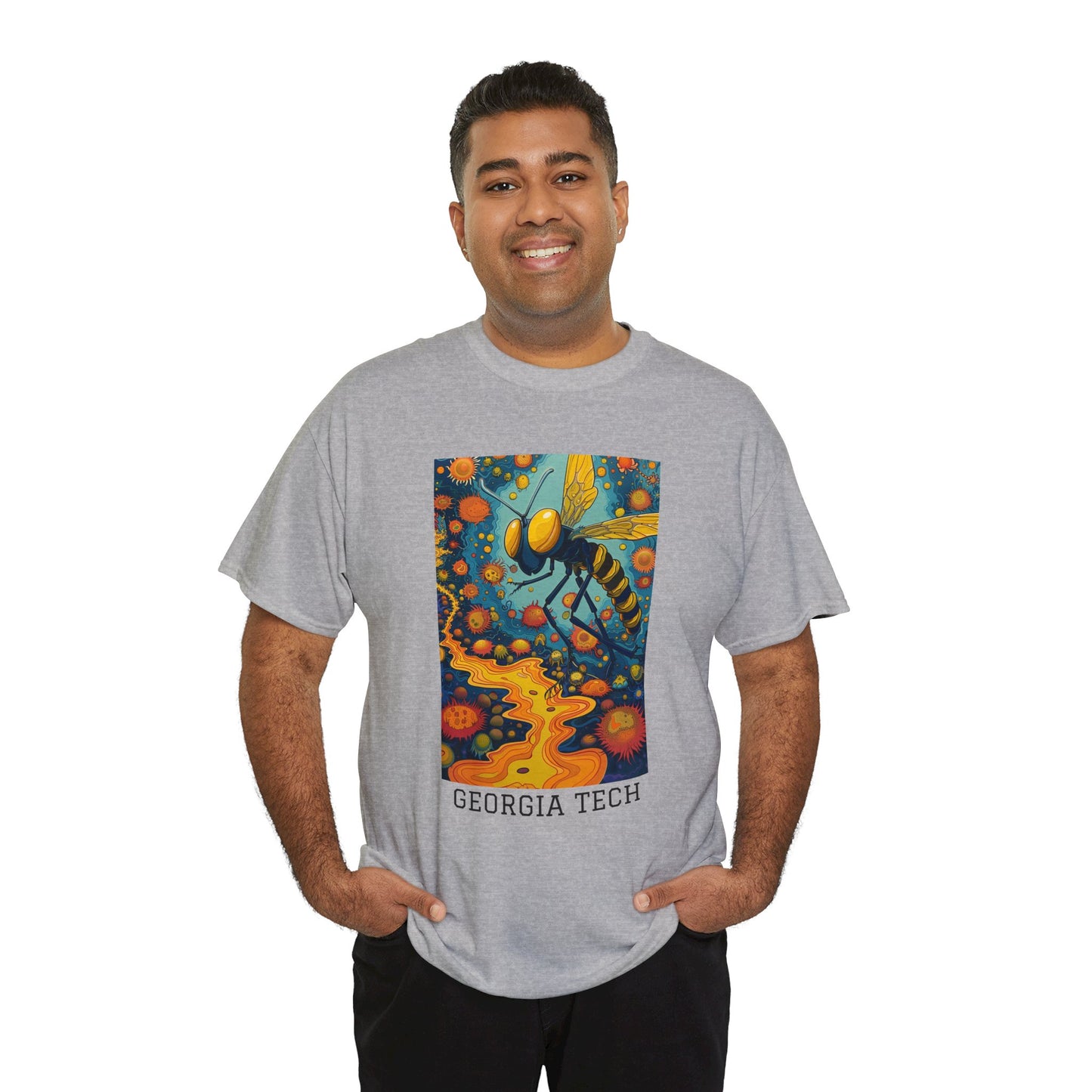 Georgia Tech 03F - Unisex Heavy Cotton Tee - Image on the Front