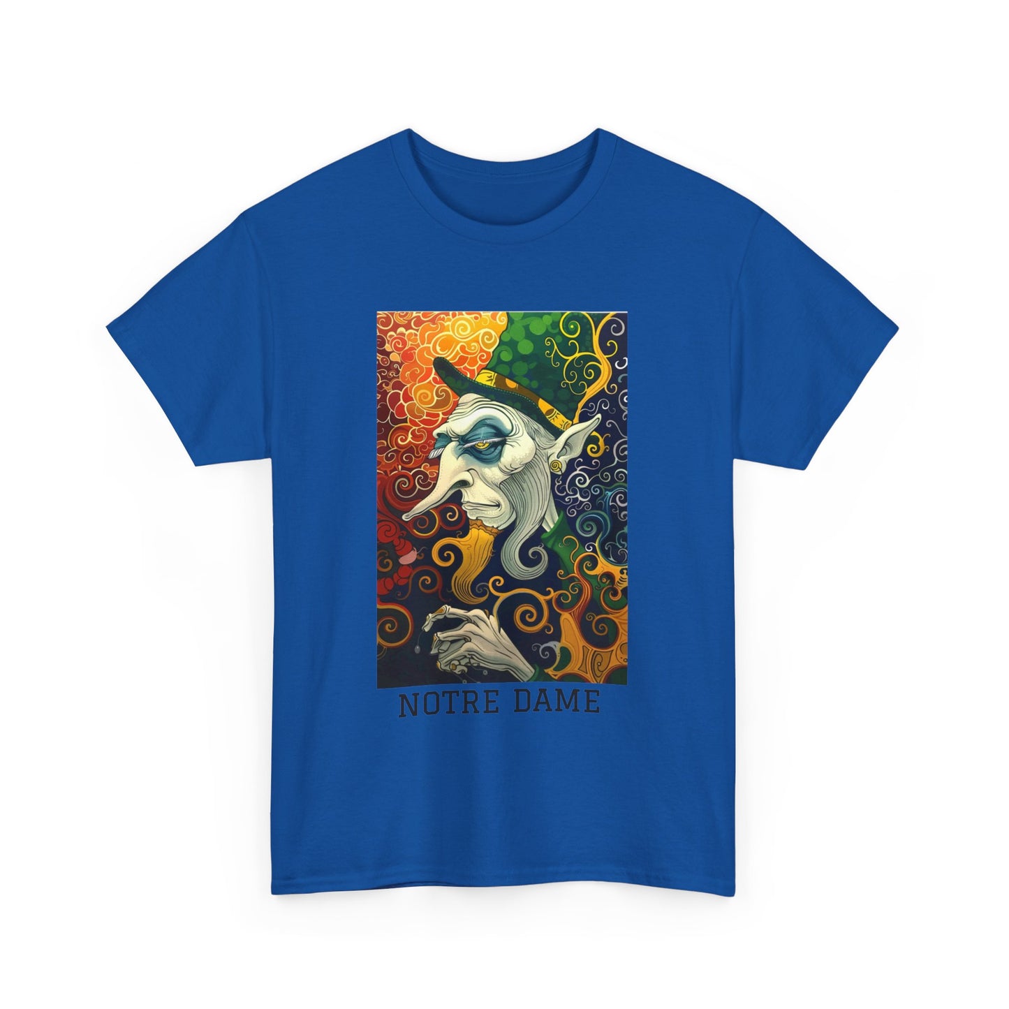 Notre Dame 01F - Unisex Heavy Cotton Tee - Image on the Front
