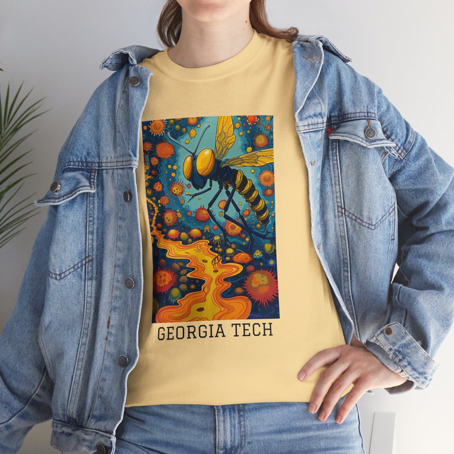 Georgia Tech 03F - Unisex Heavy Cotton Tee - Image on the Front