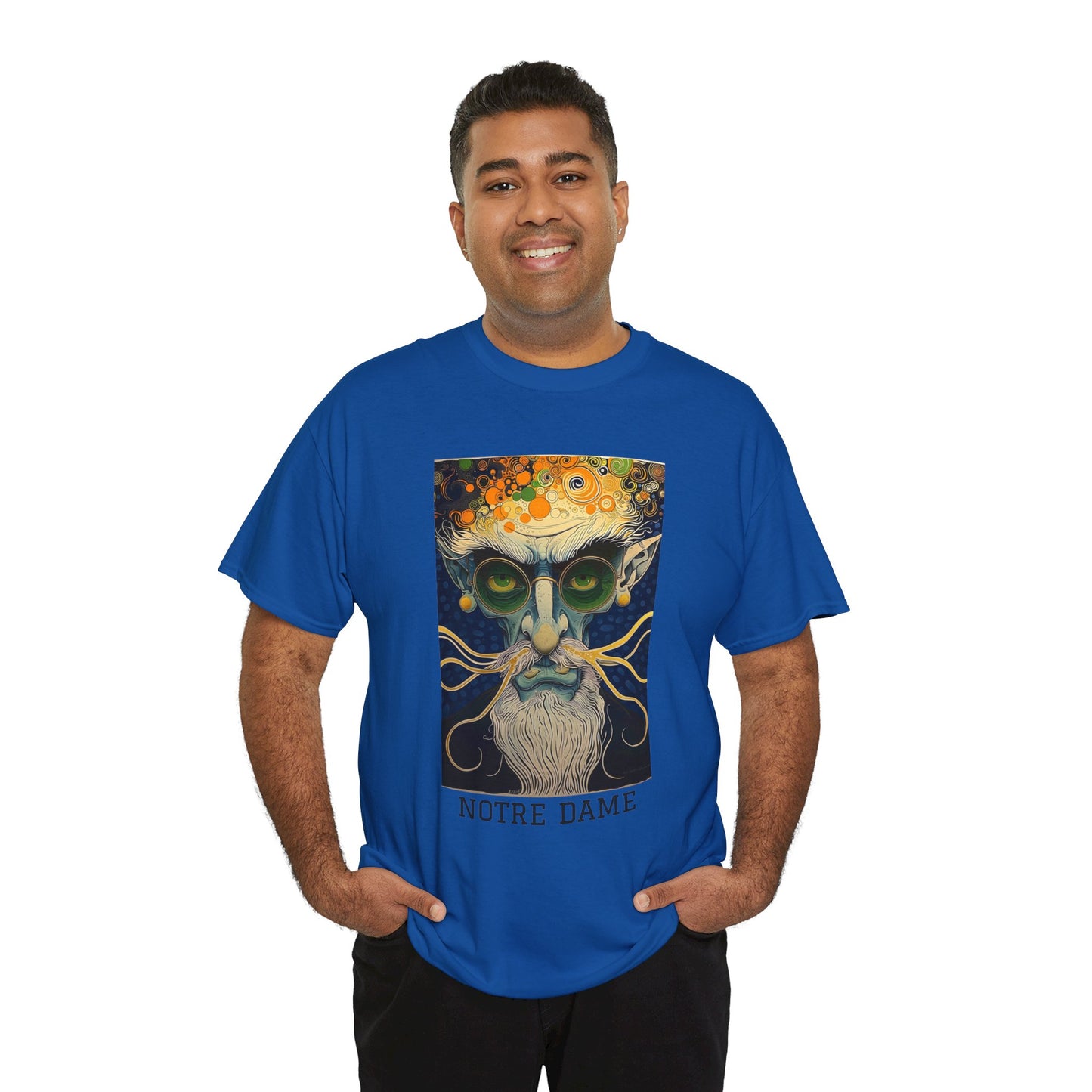 Notre Dame 02F - Unisex Heavy Cotton Tee - Image on the Front