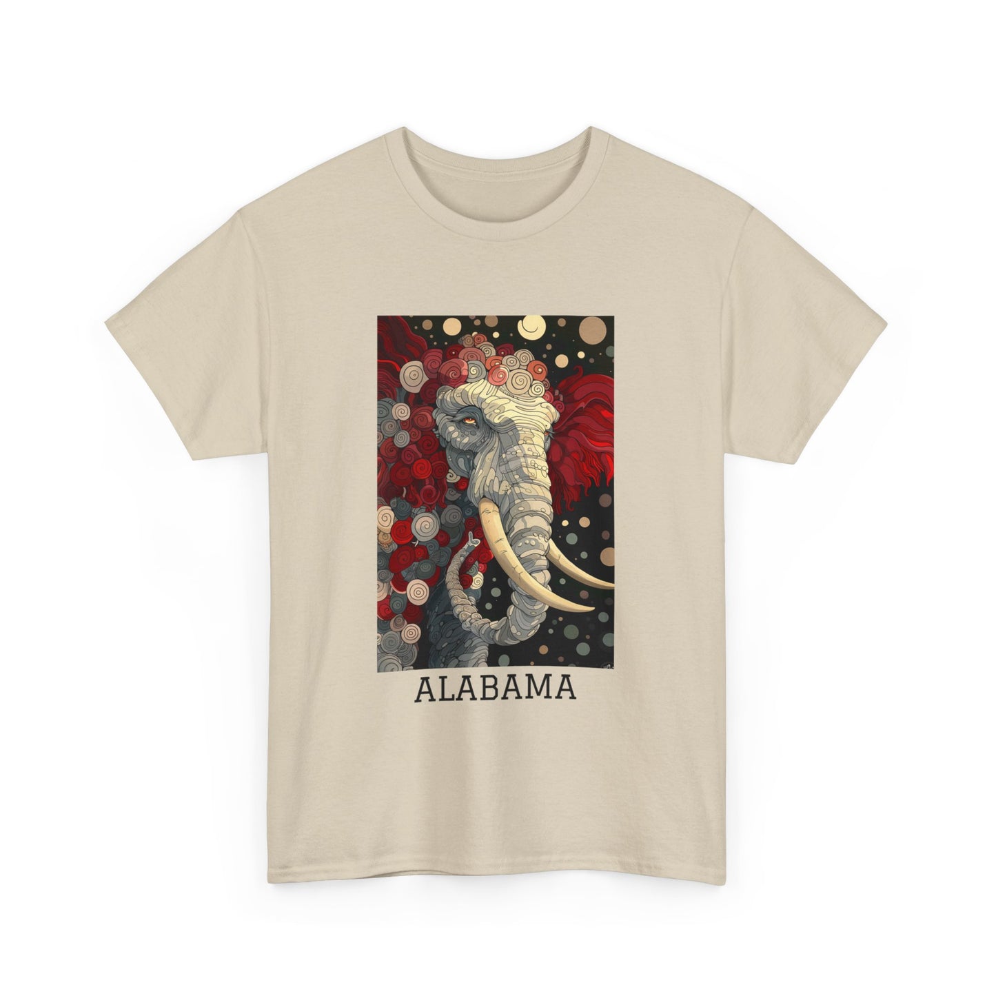 Alabama 01F - Unisex Heavy Cotton Tee - Image on the Front