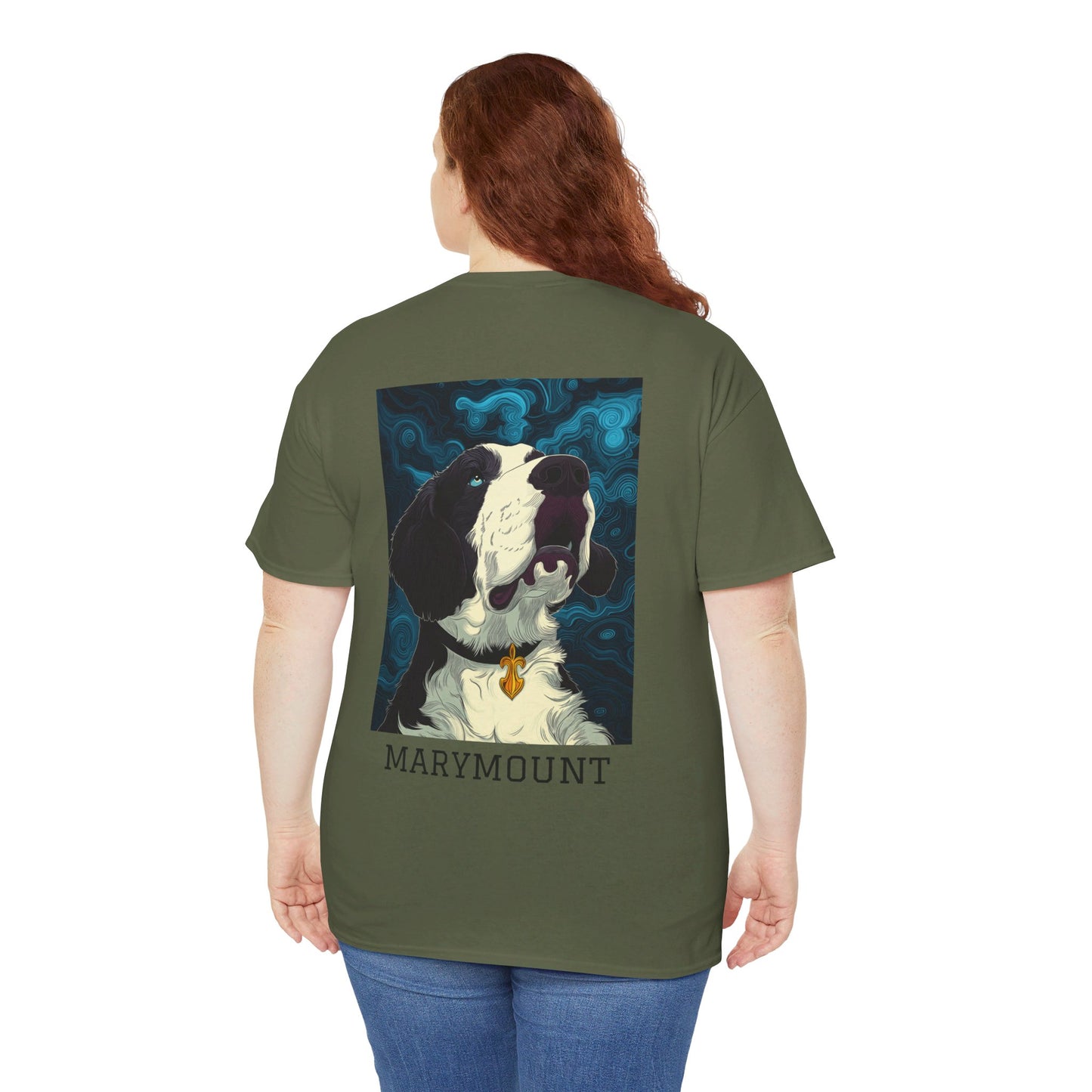 Marymount 01B - Unisex Heavy Cotton Tee - Image on the Back