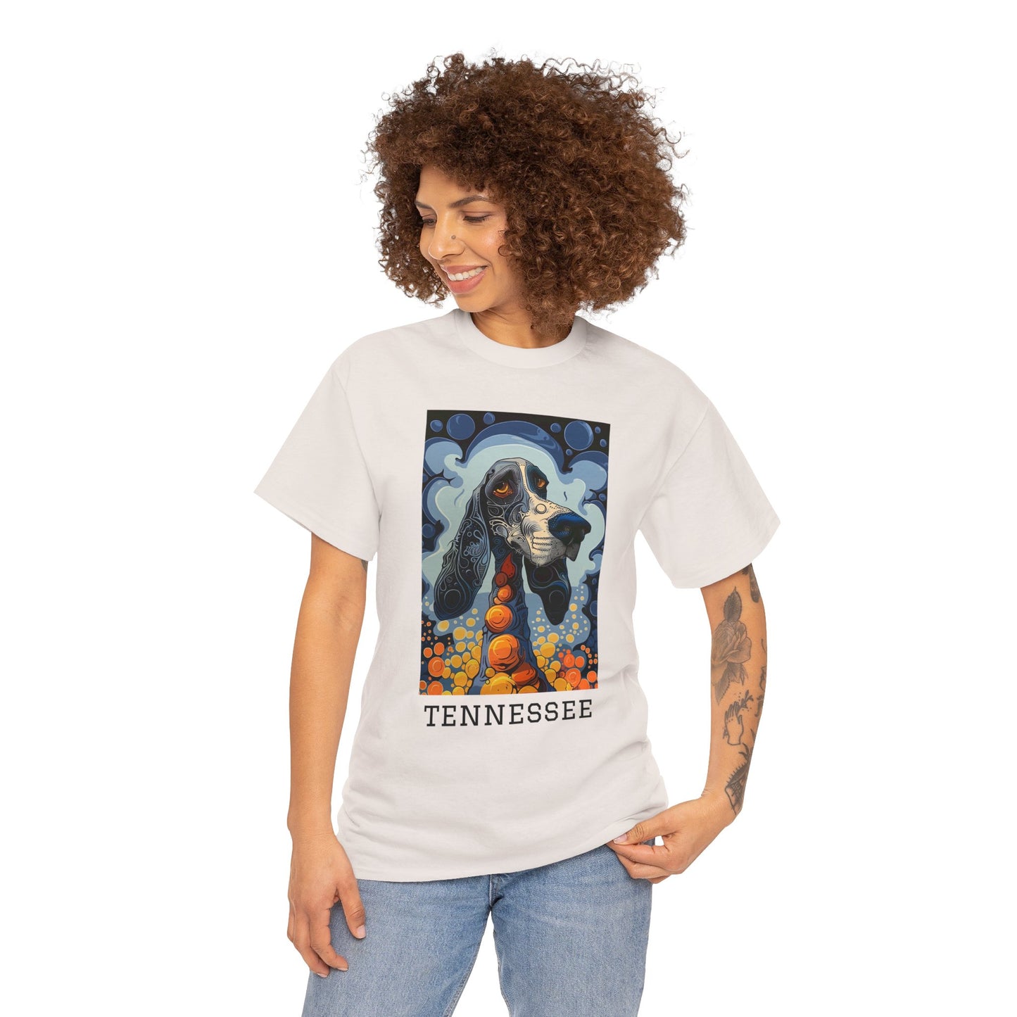 Tennessee 01F - Unisex Heavy Cotton Tee - Image on the Front