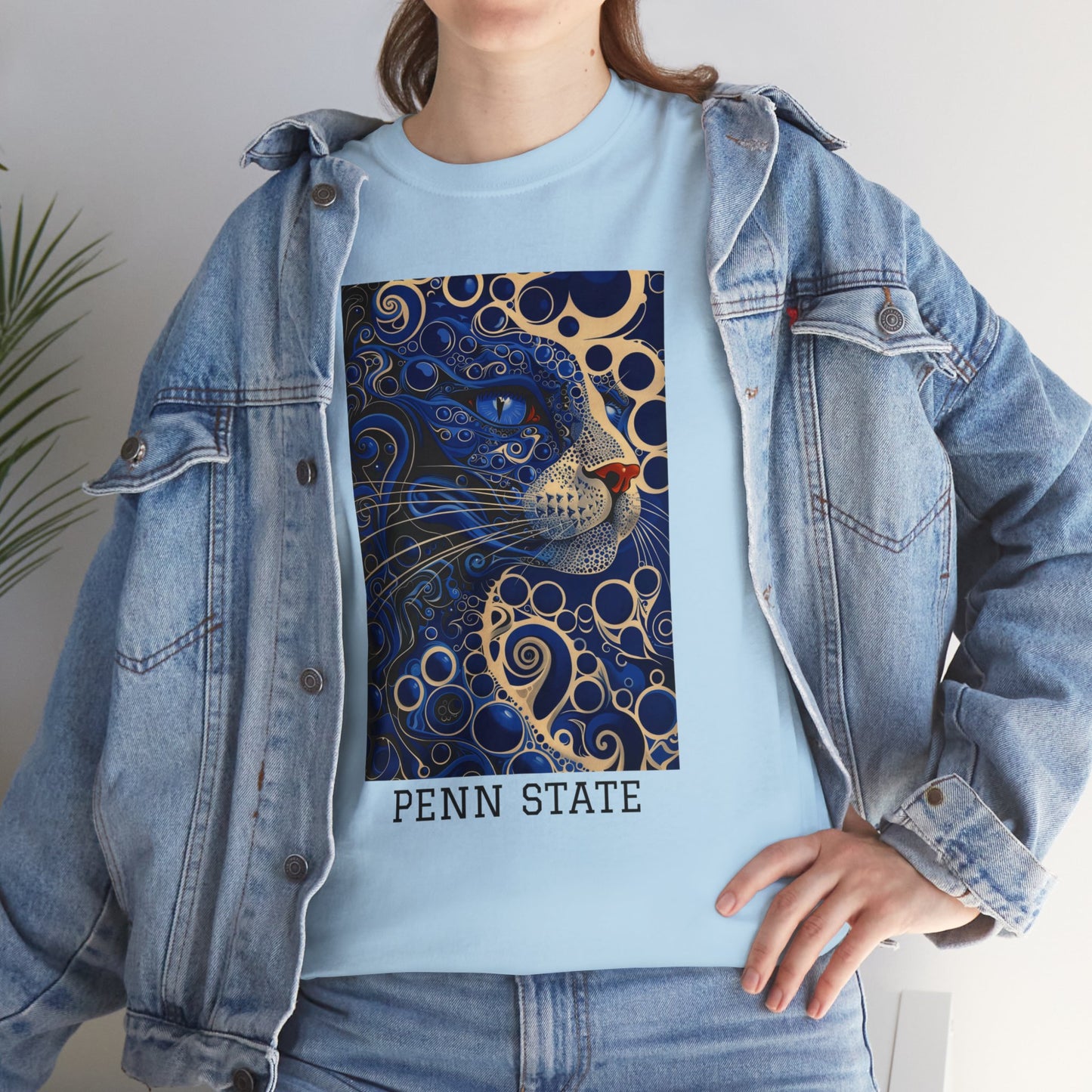 Penn State 01F - Unisex Heavy Cotton Tee - Image on the Front