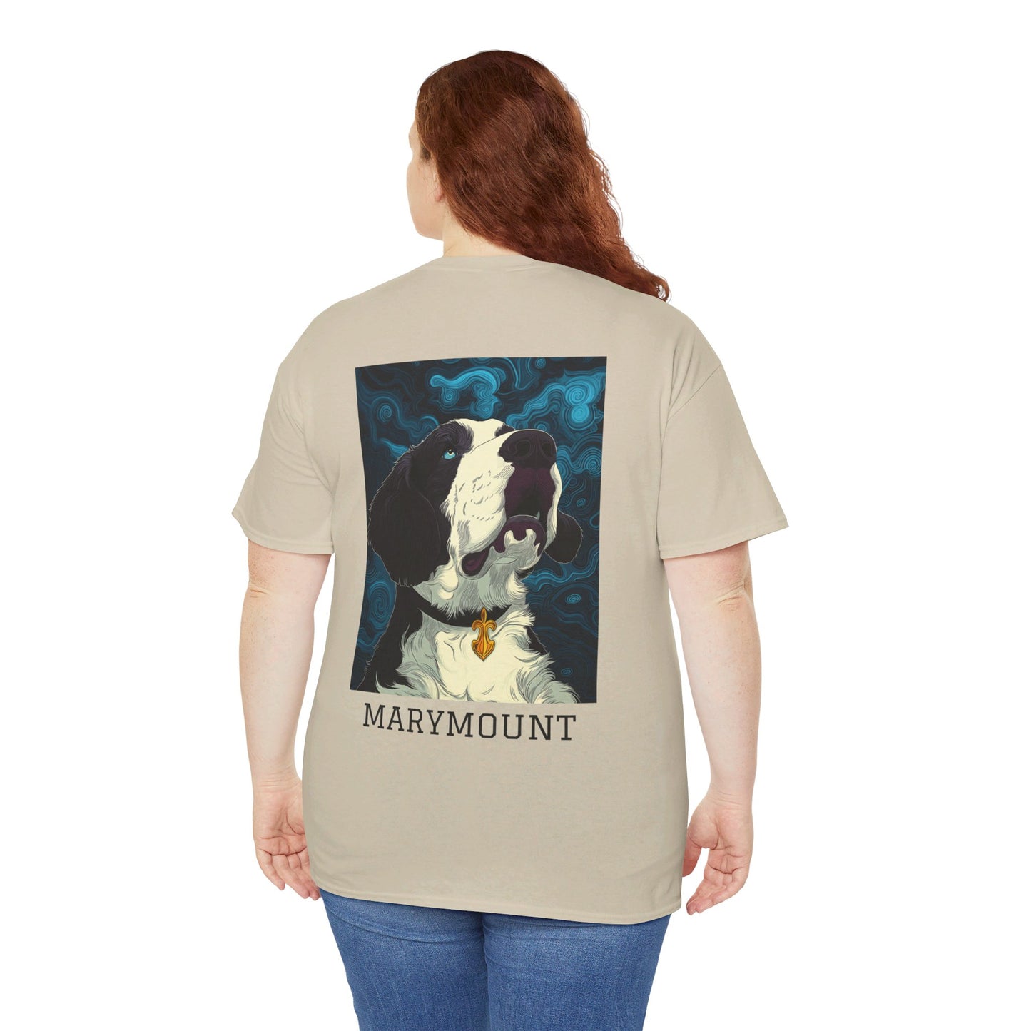 Marymount 01B - Unisex Heavy Cotton Tee - Image on the Back