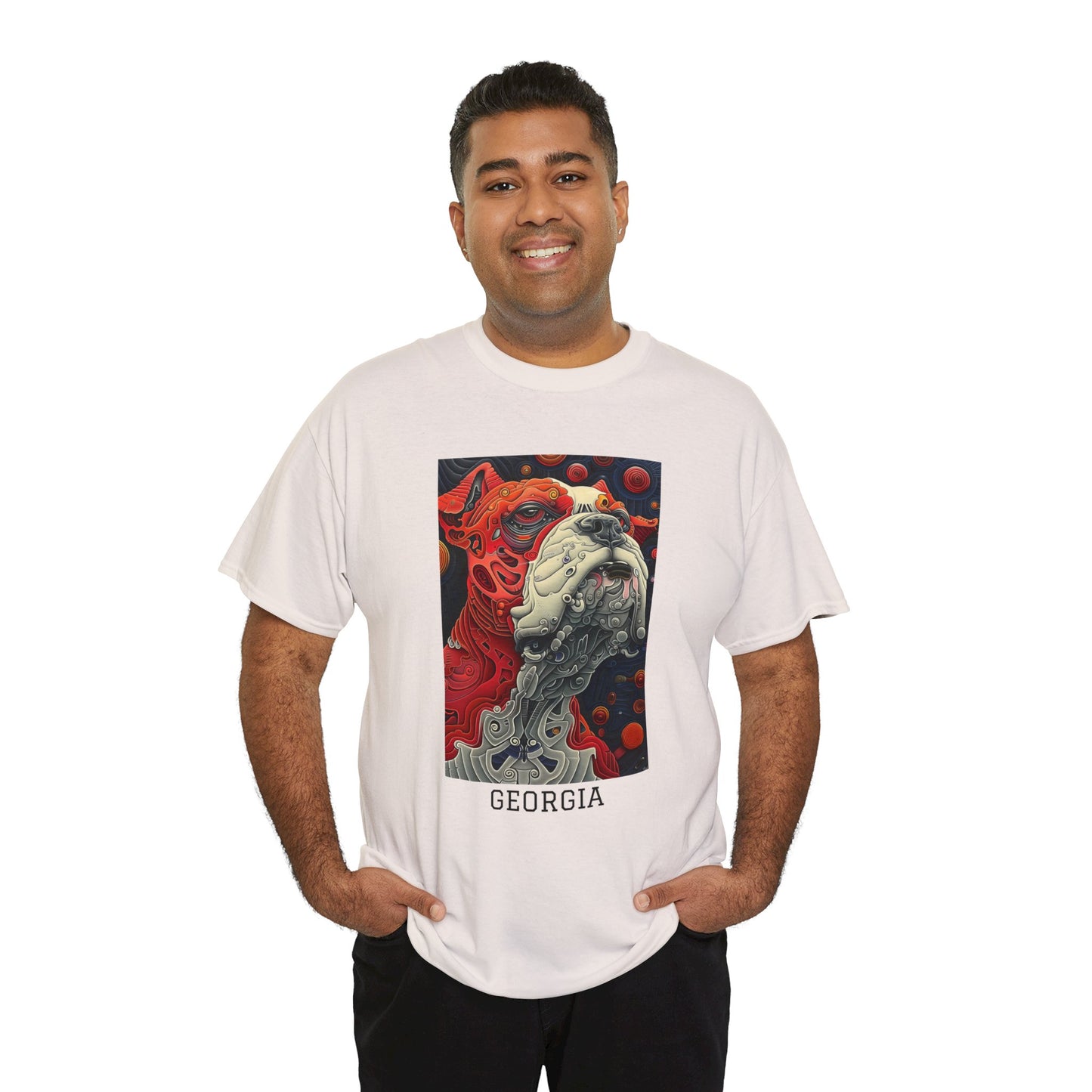 Georgia 02F - Unisex Heavy Cotton Tee - Image on the Front