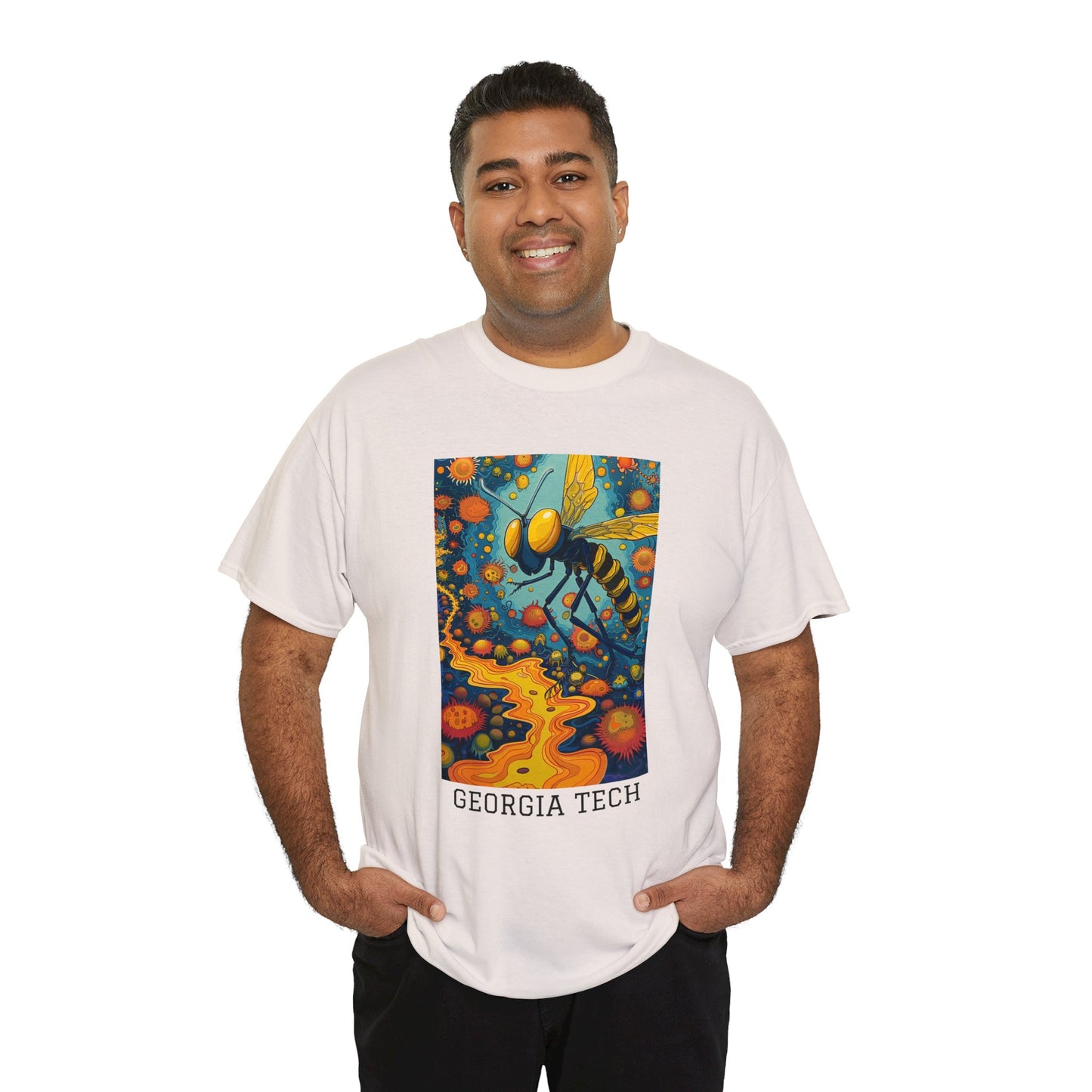 Georgia Tech 03F - Unisex Heavy Cotton Tee - Image on the Front