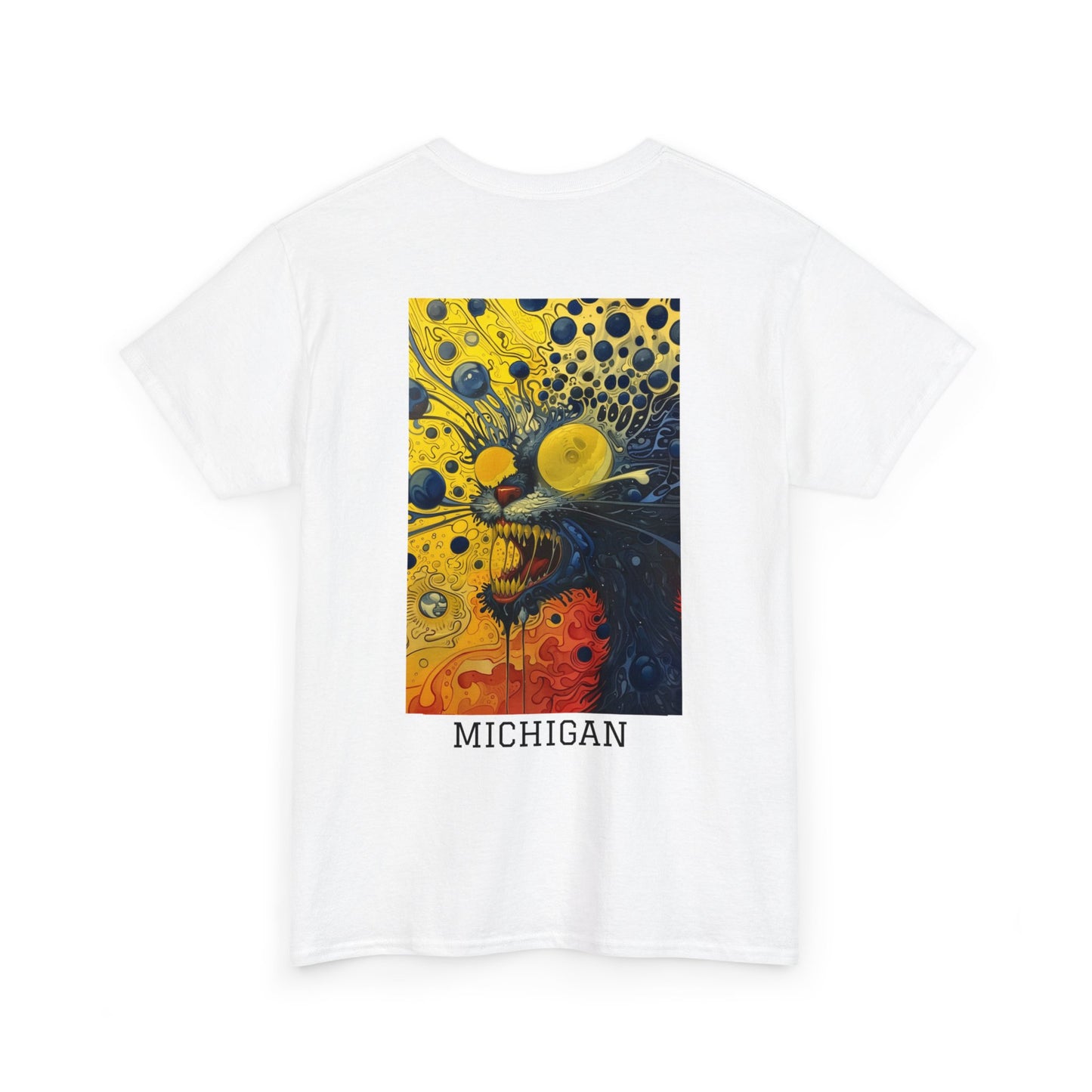Michigan 02B - Unisex Heavy Cotton Tee - Image on the Back