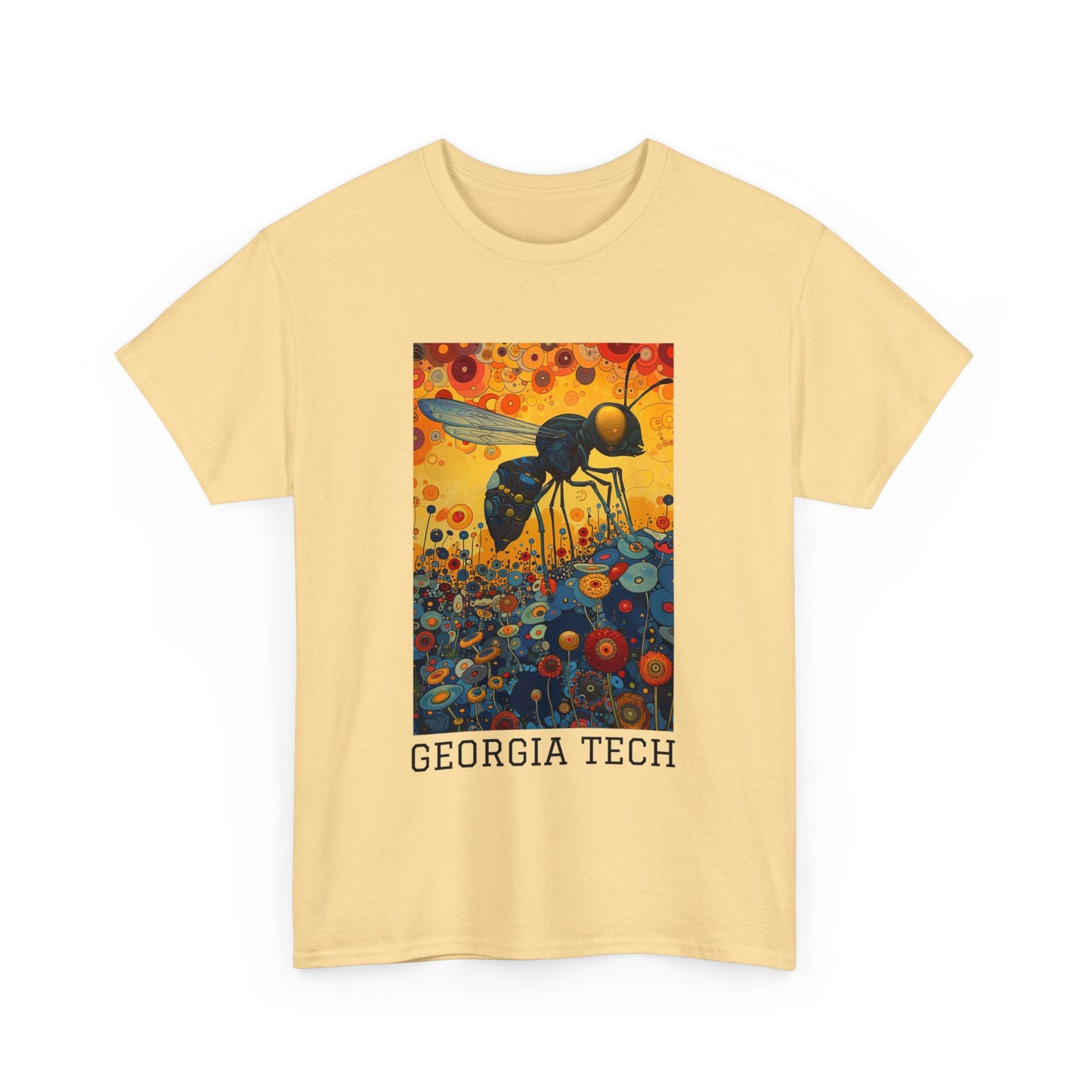 Georgia Tech 02F - Unisex Heavy Cotton Tee - Image on the Front