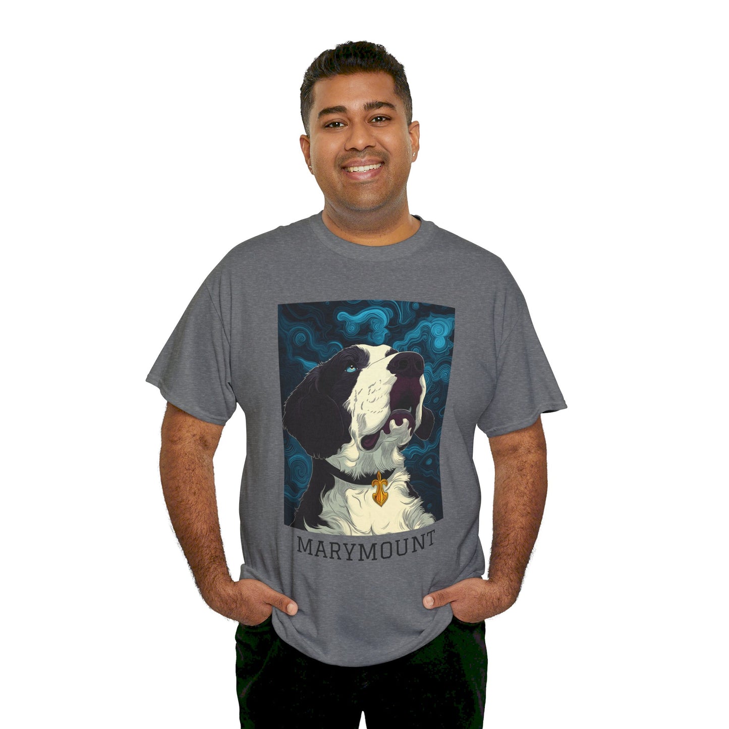 Marymount 01F - Unisex Heavy Cotton Tee - Image on the Front