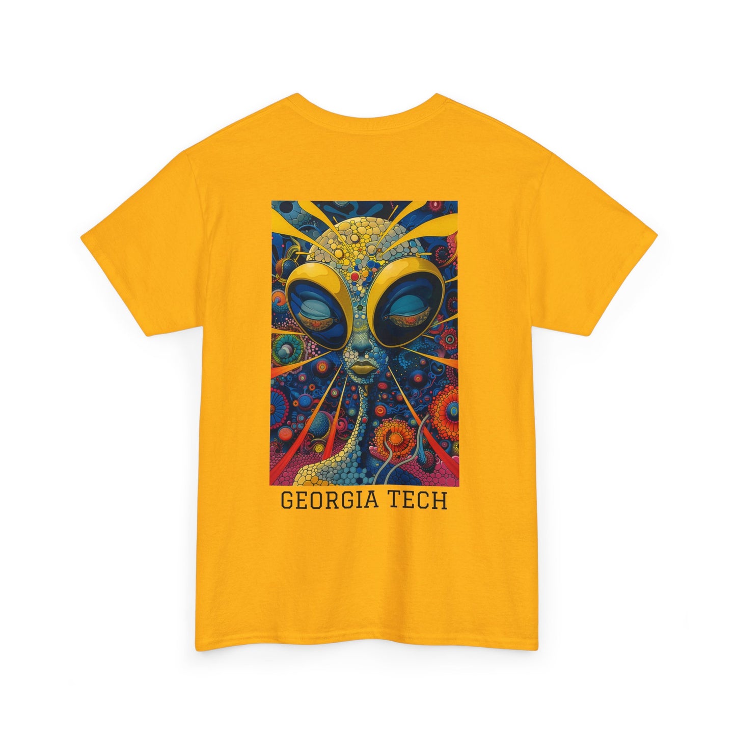 Georgia Tech 04B - Unisex Heavy Cotton Tee - Image on the Back