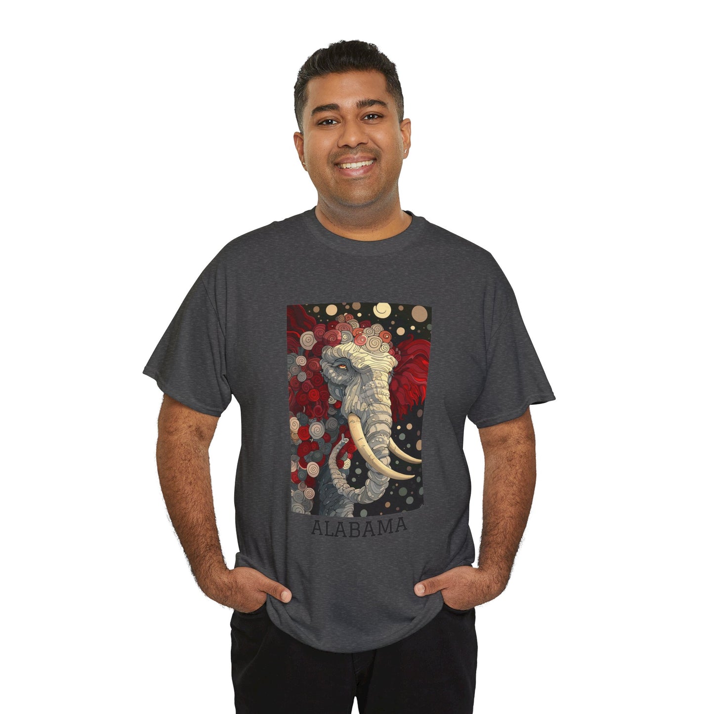 Alabama 01F - Unisex Heavy Cotton Tee - Image on the Front