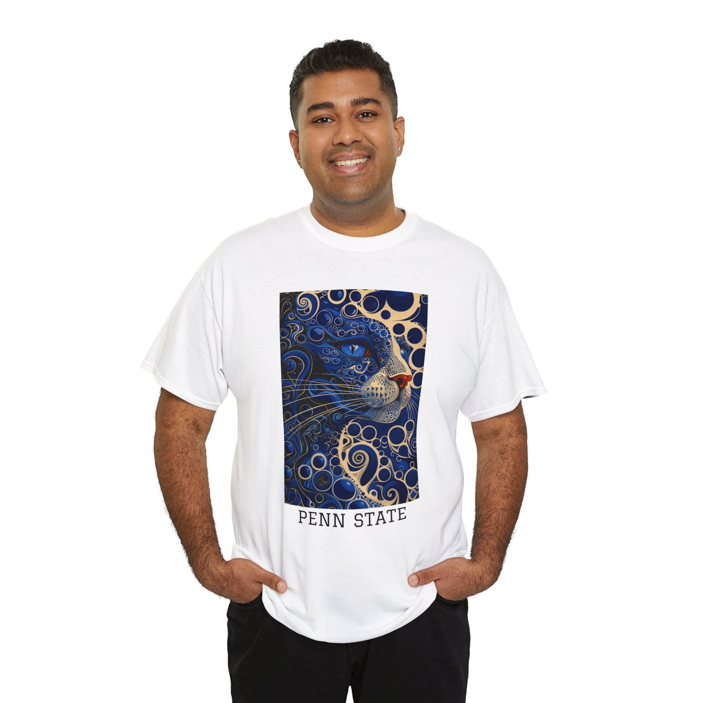 Penn State 01F - Unisex Heavy Cotton Tee - Image on the Front