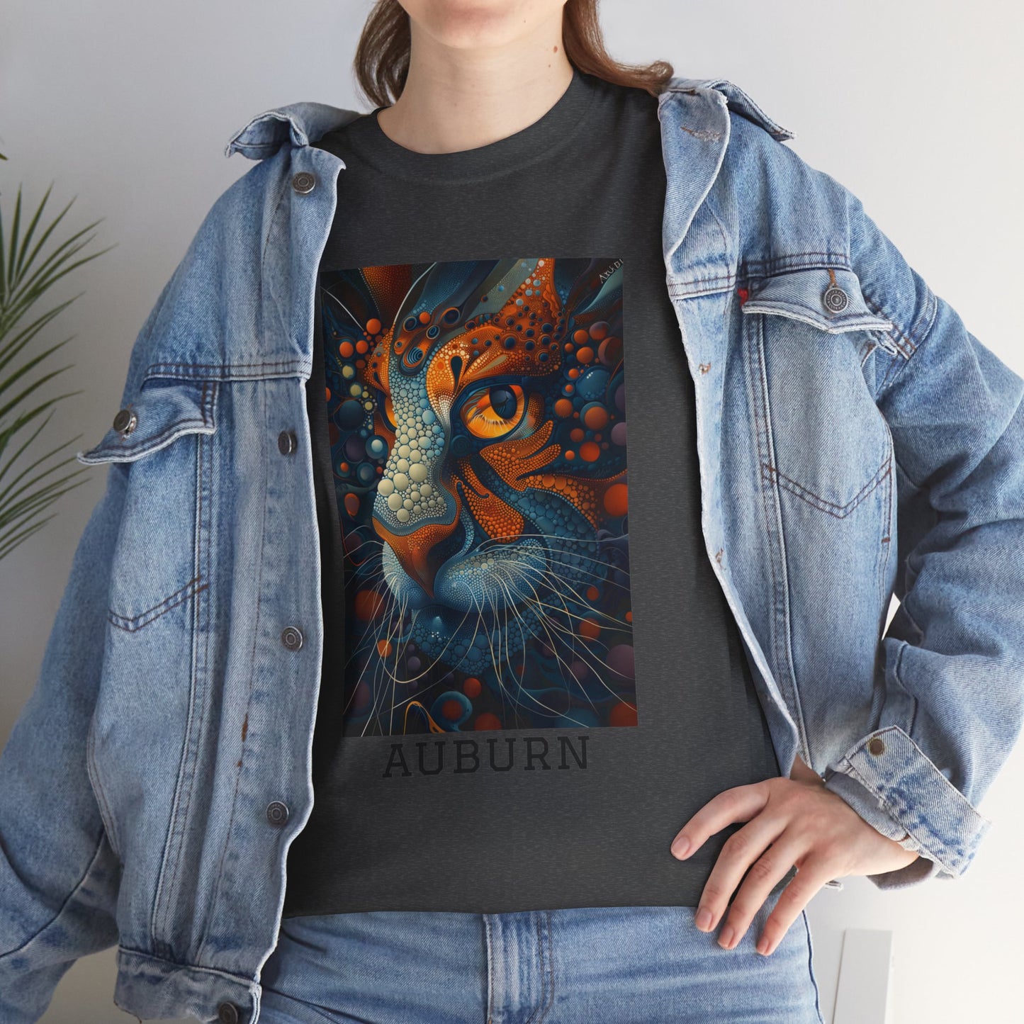 Auburn 01F - Unisex Heavy Cotton Tee - Image on the Front