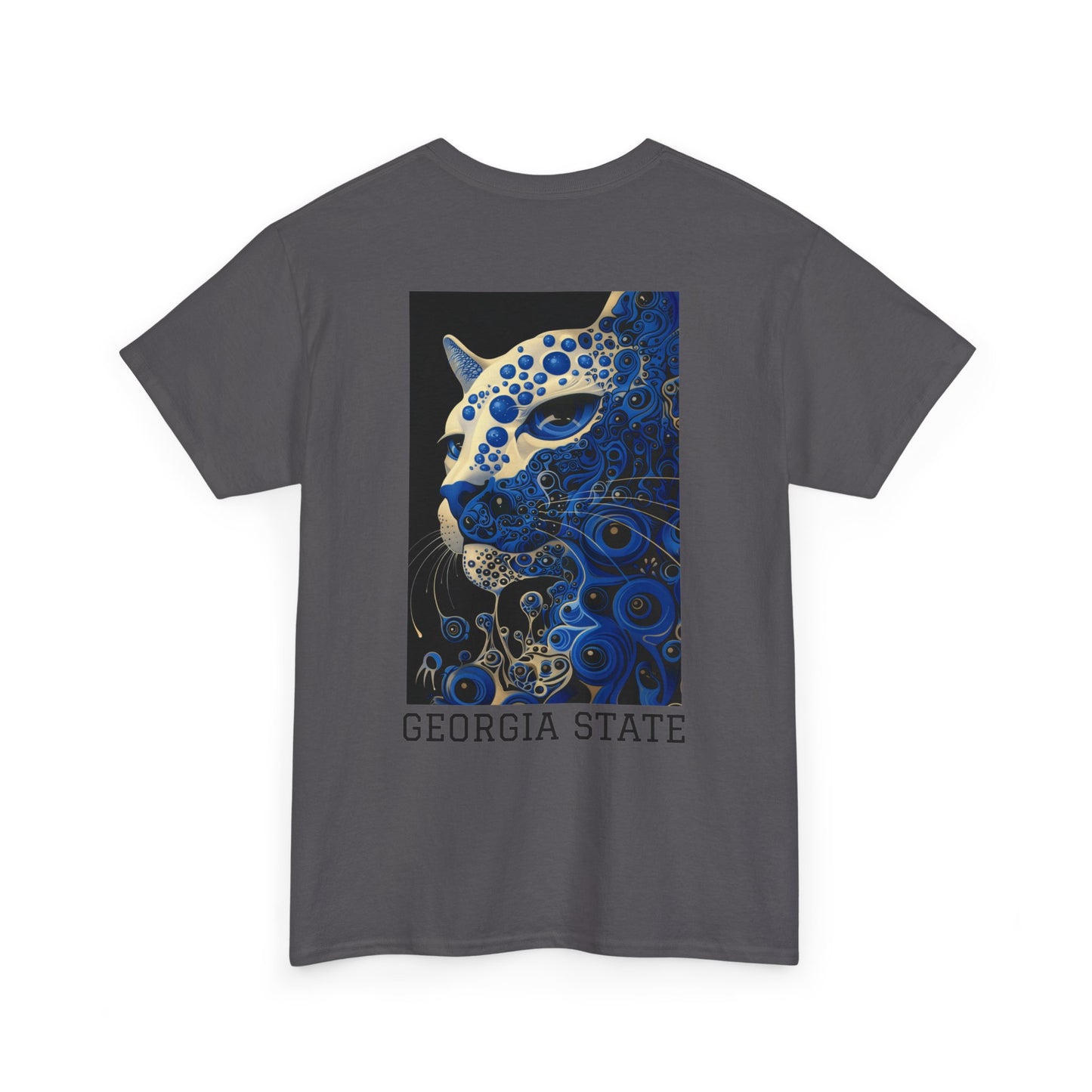 Georgia State 01B - Unisex Heavy Cotton Tee - Image on the Back