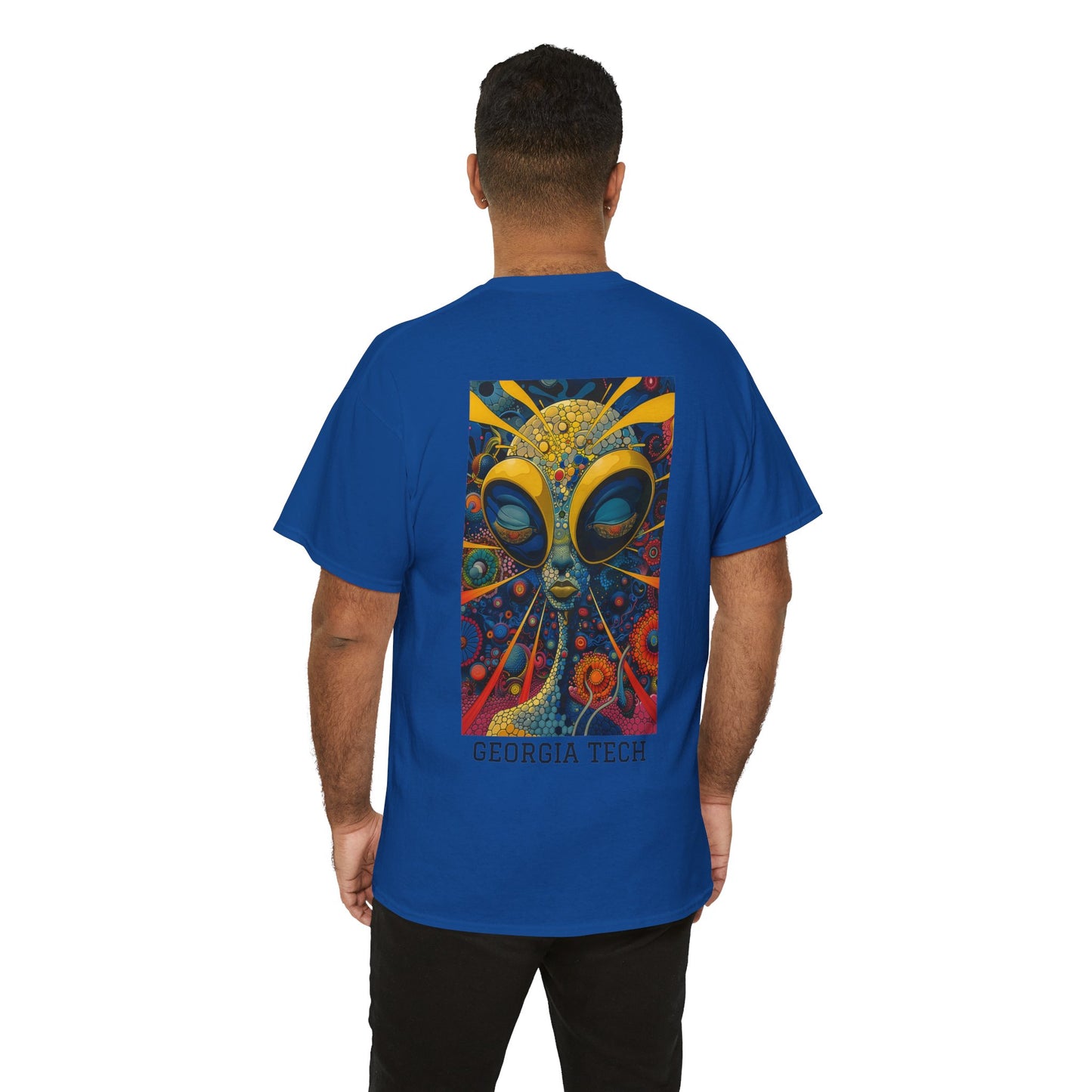 Georgia Tech 04B - Unisex Heavy Cotton Tee - Image on the Back