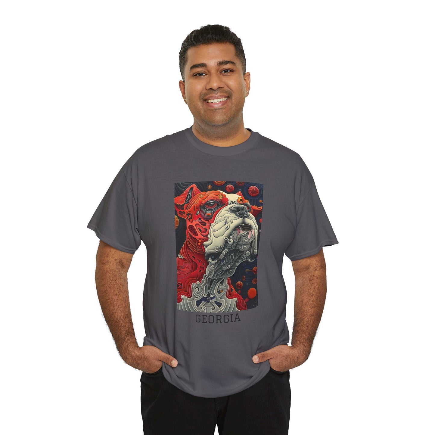 Georgia 02F - Unisex Heavy Cotton Tee - Image on the Front