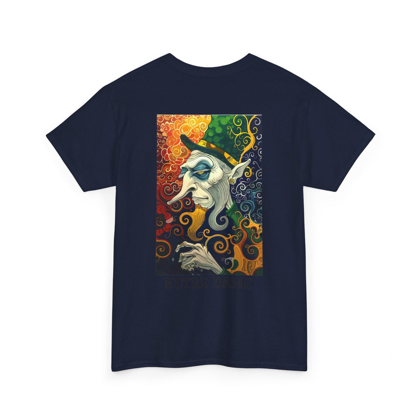 Notre Dame 01B - Unisex Heavy Cotton Tee - Image on the Back