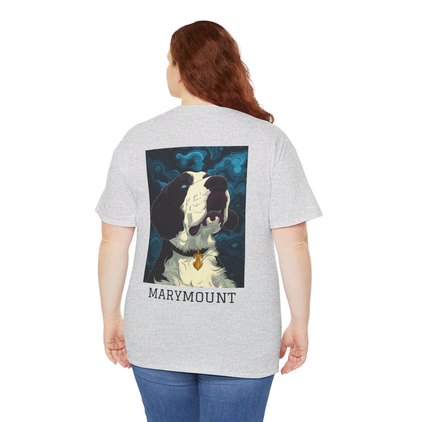 Marymount 01B - Unisex Heavy Cotton Tee - Image on the Back