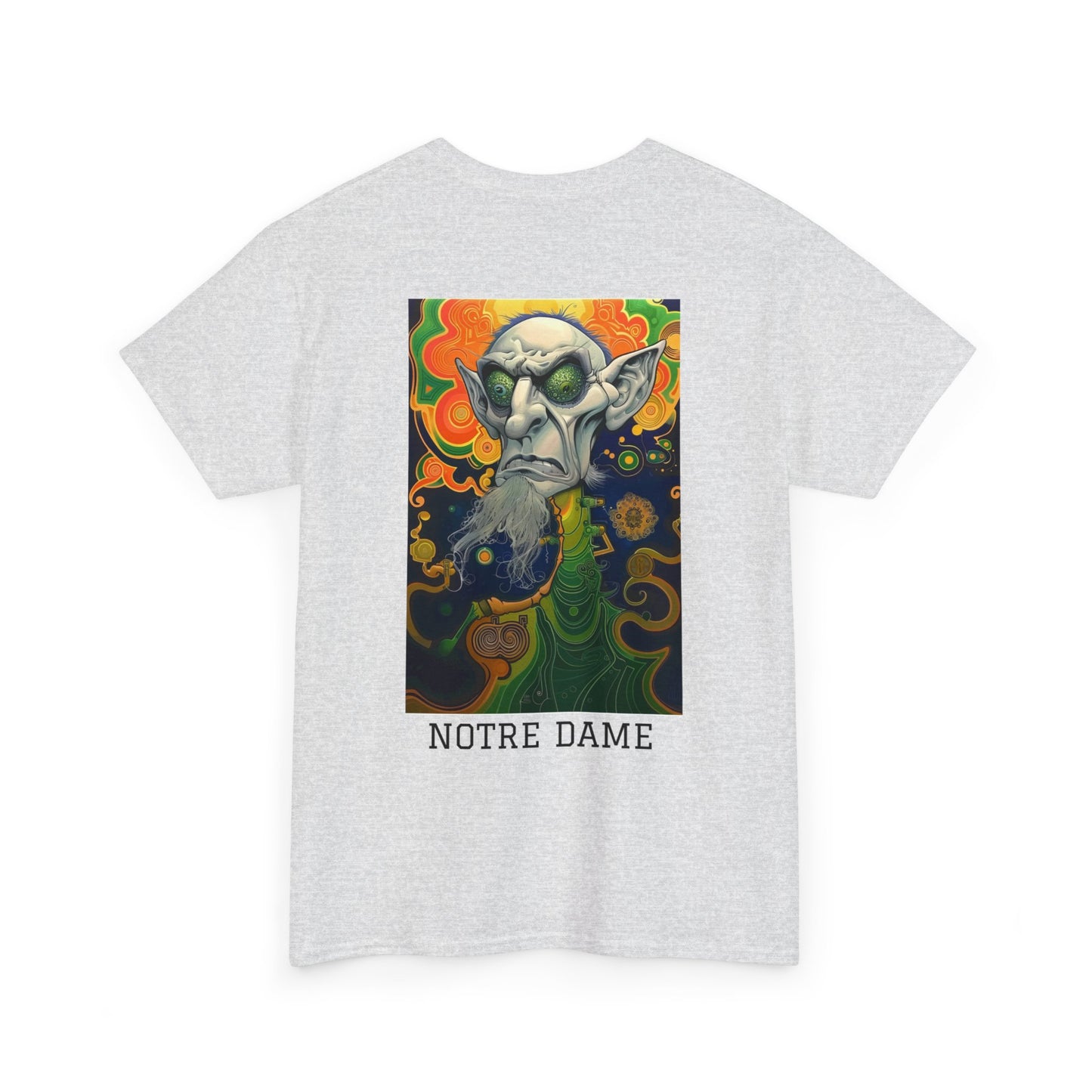Notre Dame 03B - Unisex Heavy Cotton Tee - Image on the Back