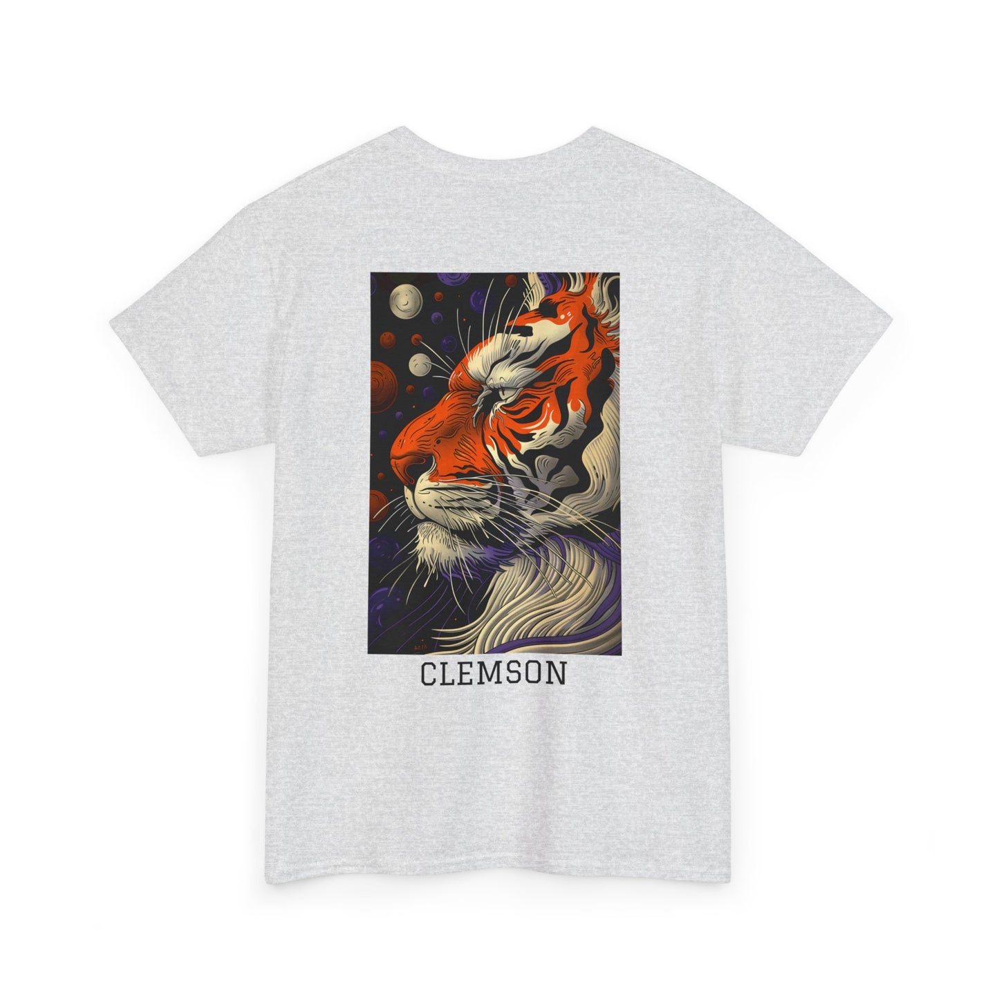 Clemson 02B - Unisex Heavy Cotton Tee - Image on the Back