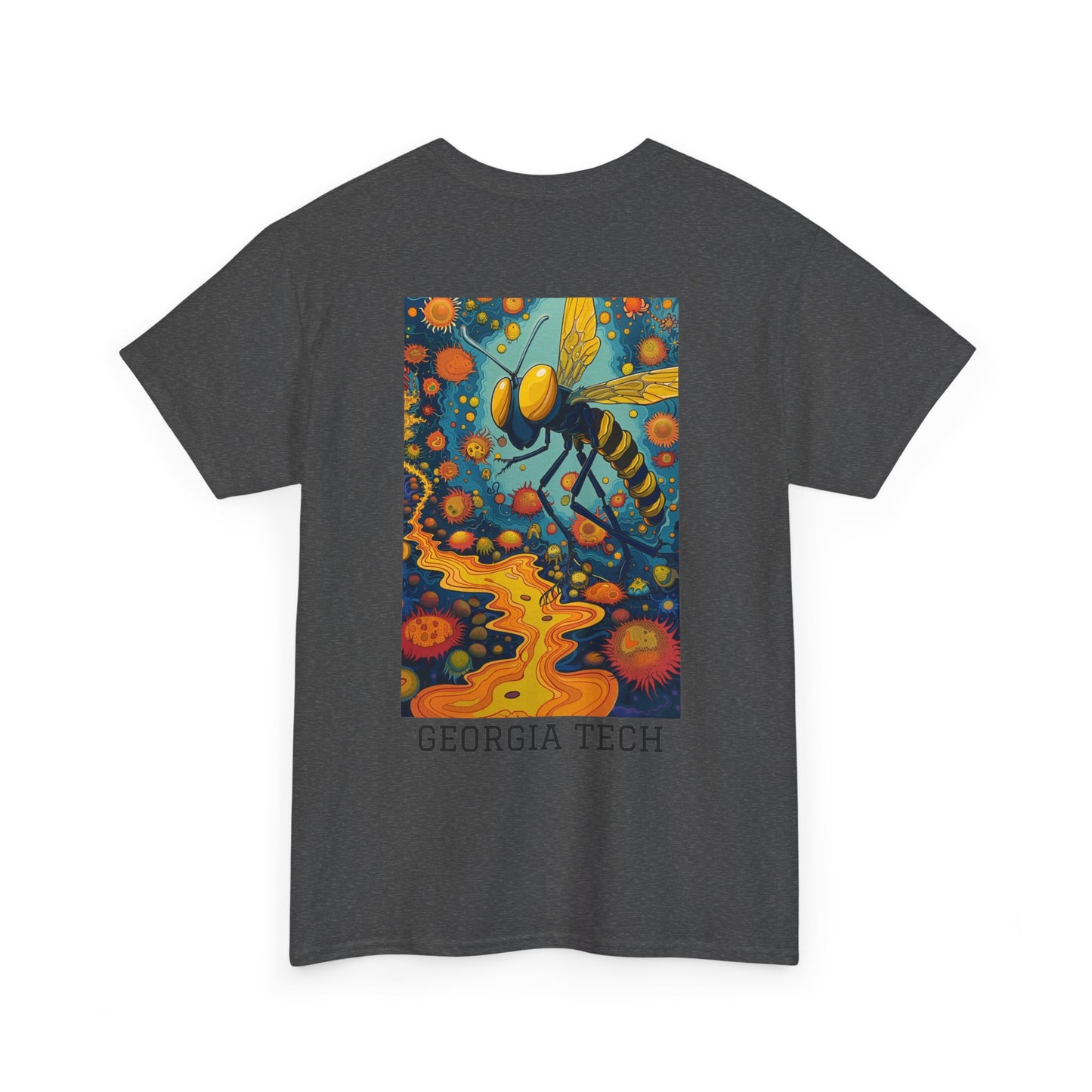 Georgia Tech 03B - Unisex Heavy Cotton Tee - Image on the Back